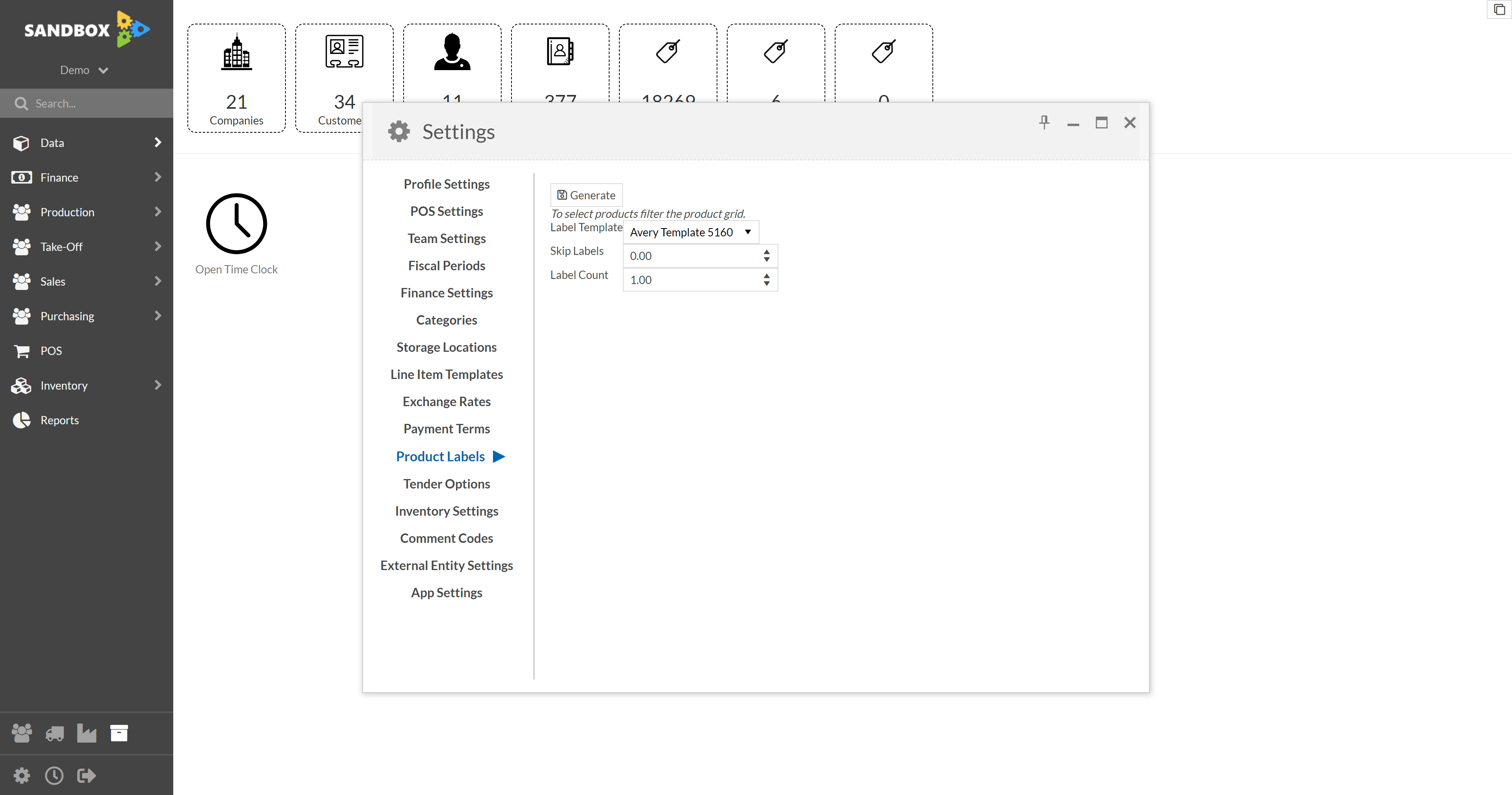 Click the Products icon to open your list of products