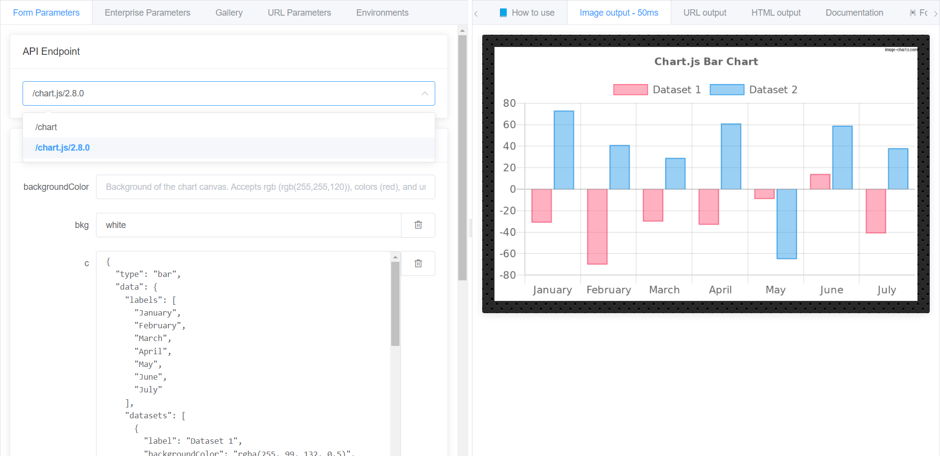 If you're using chart.js library