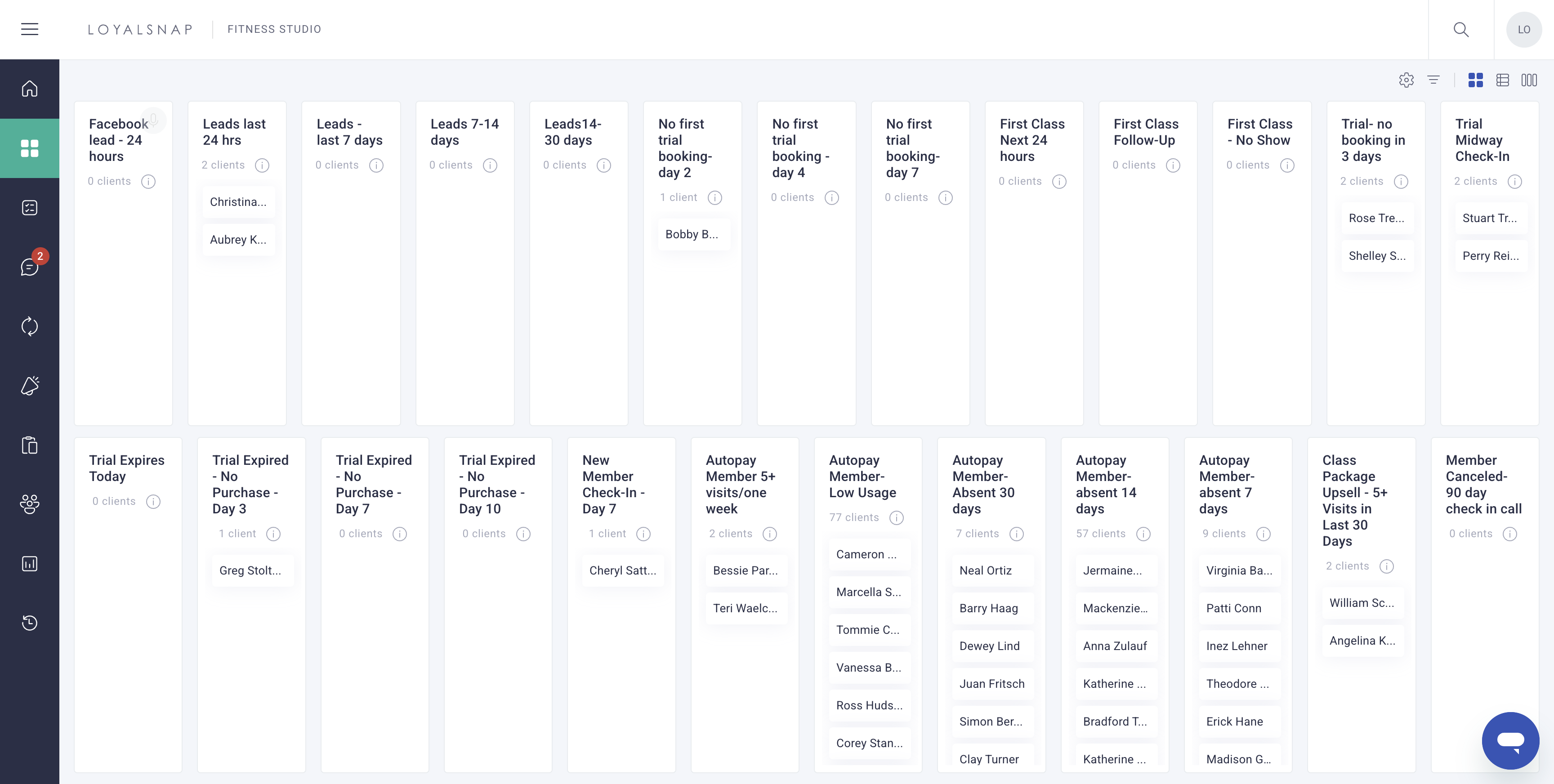 Turn chaos into clarity. The Client Management Dashboard organizes daily follow-ups and gives your team everything they need to connect fast.