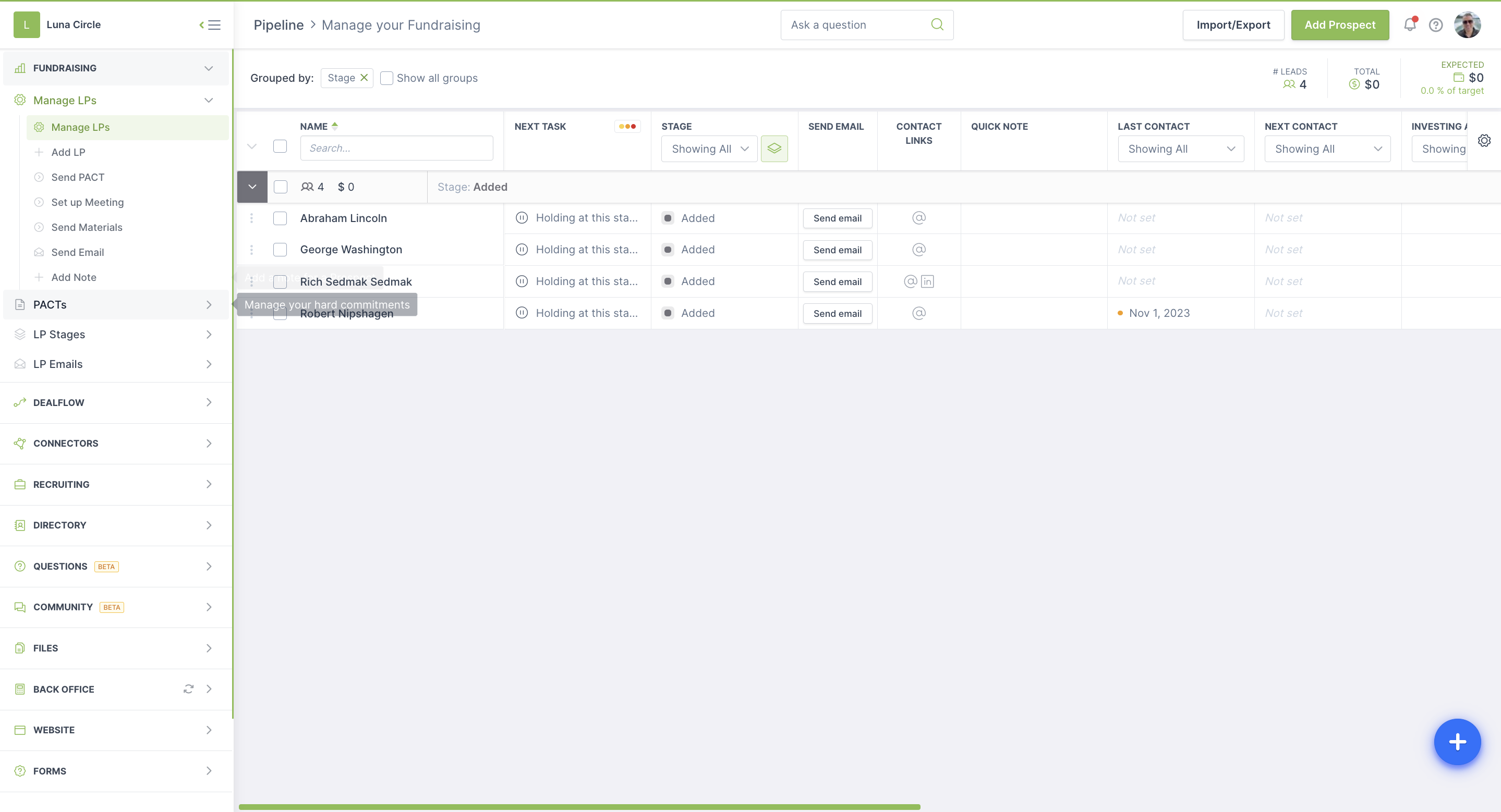 Expand PACTs to get to PACTs settings