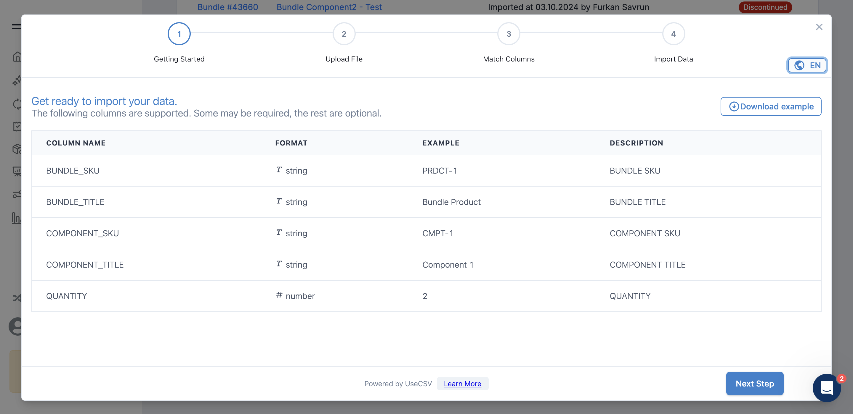 Prepare your bundle data for import