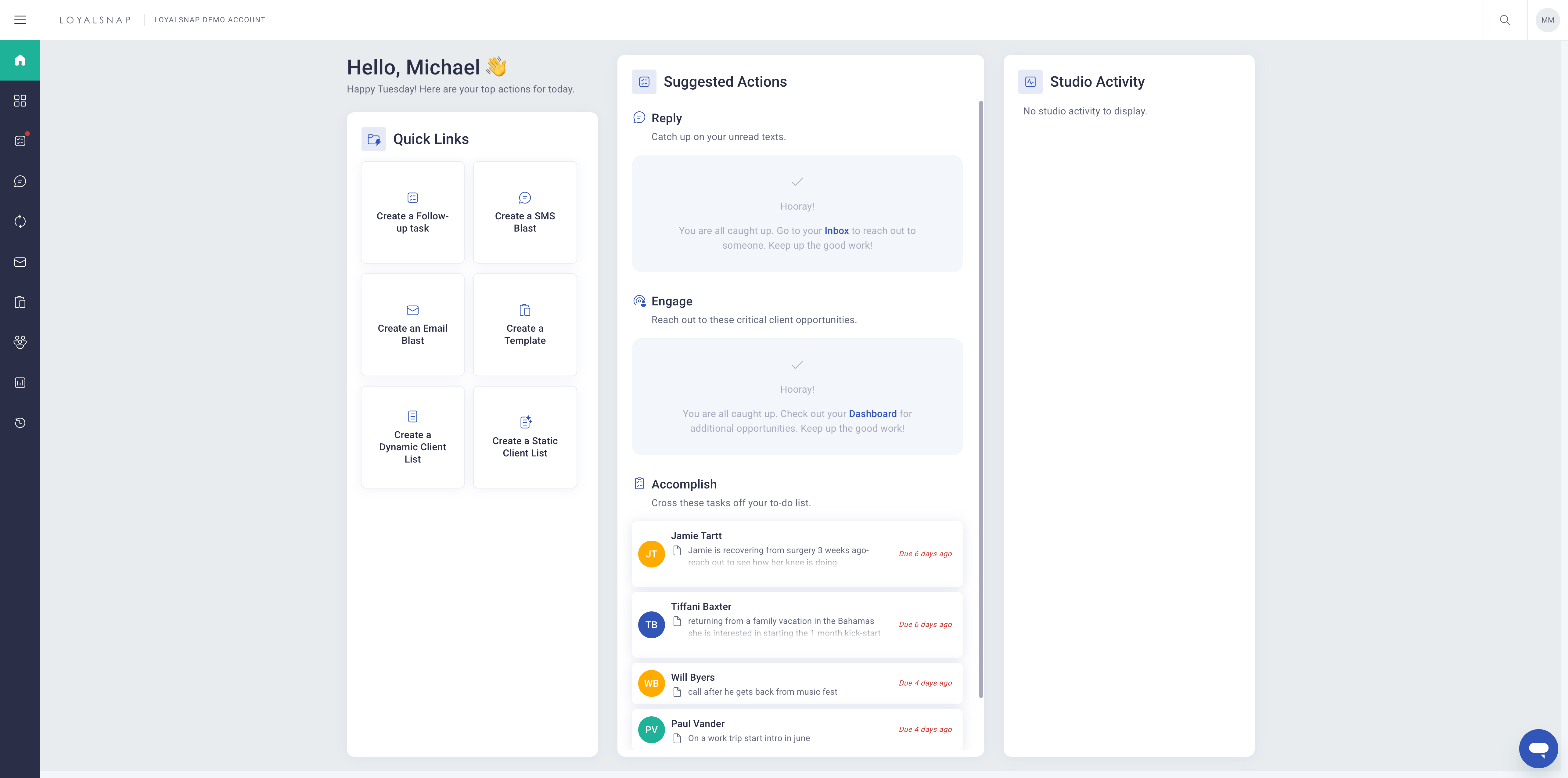 Start by opening your profile menu from the dashboard.
