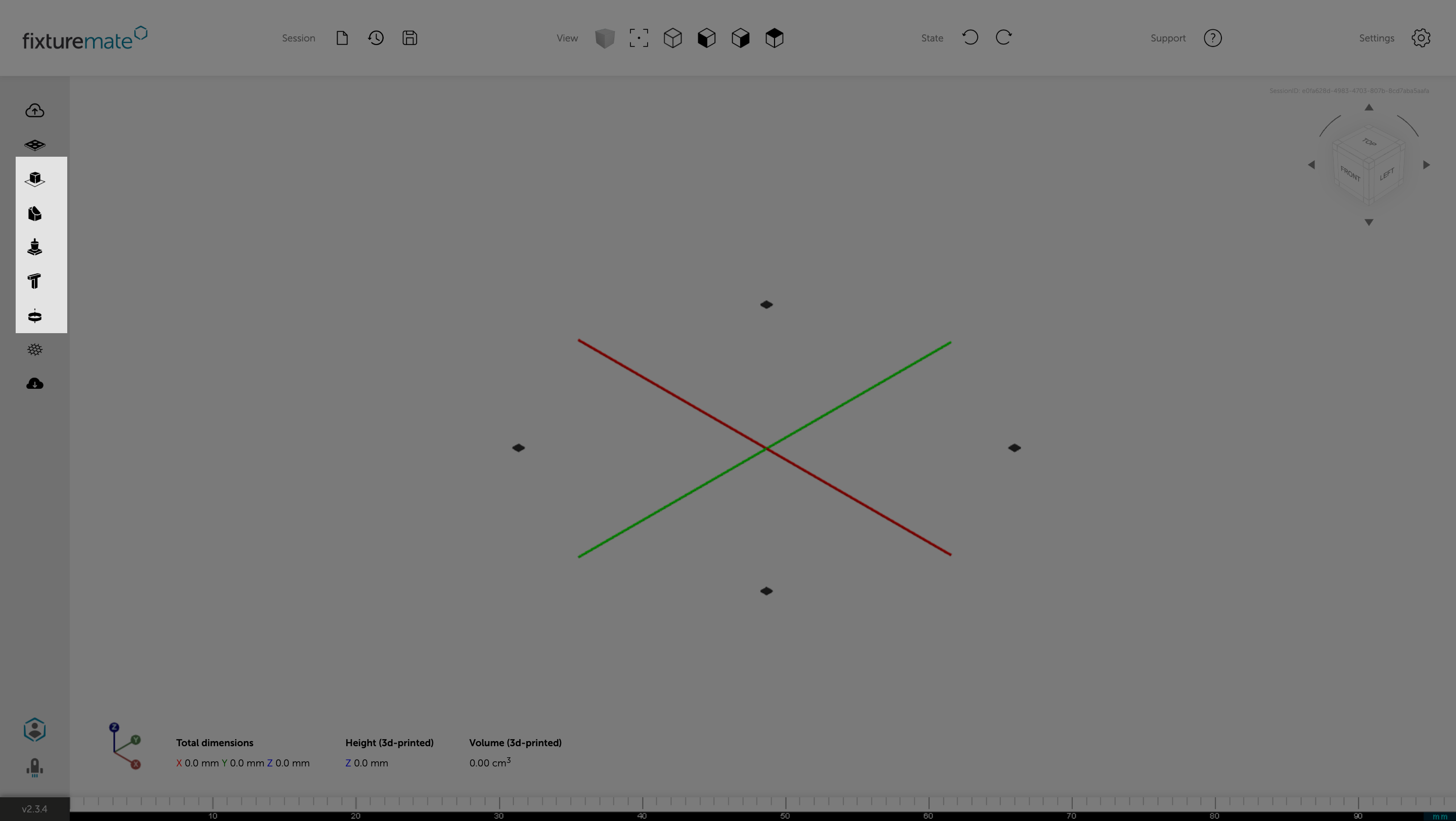 You can use the **space bar** to repeat the last design element without reselecting it from the left panel.  
This works for supports, clamps, labels, holes, and cutouts.