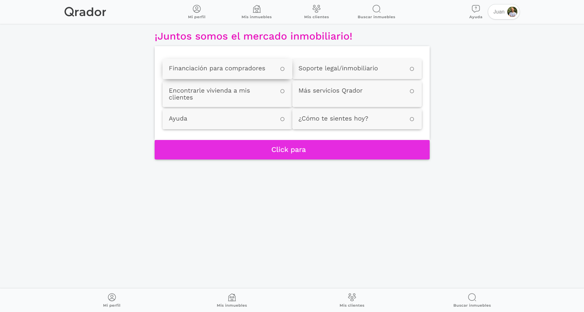 Si tu cliente necesita financiación o quieres ofrecerle el servicio haz click aquí.
Recuerda que en caso de colocación de crédito ganas un ingreso adicional con Qrador.