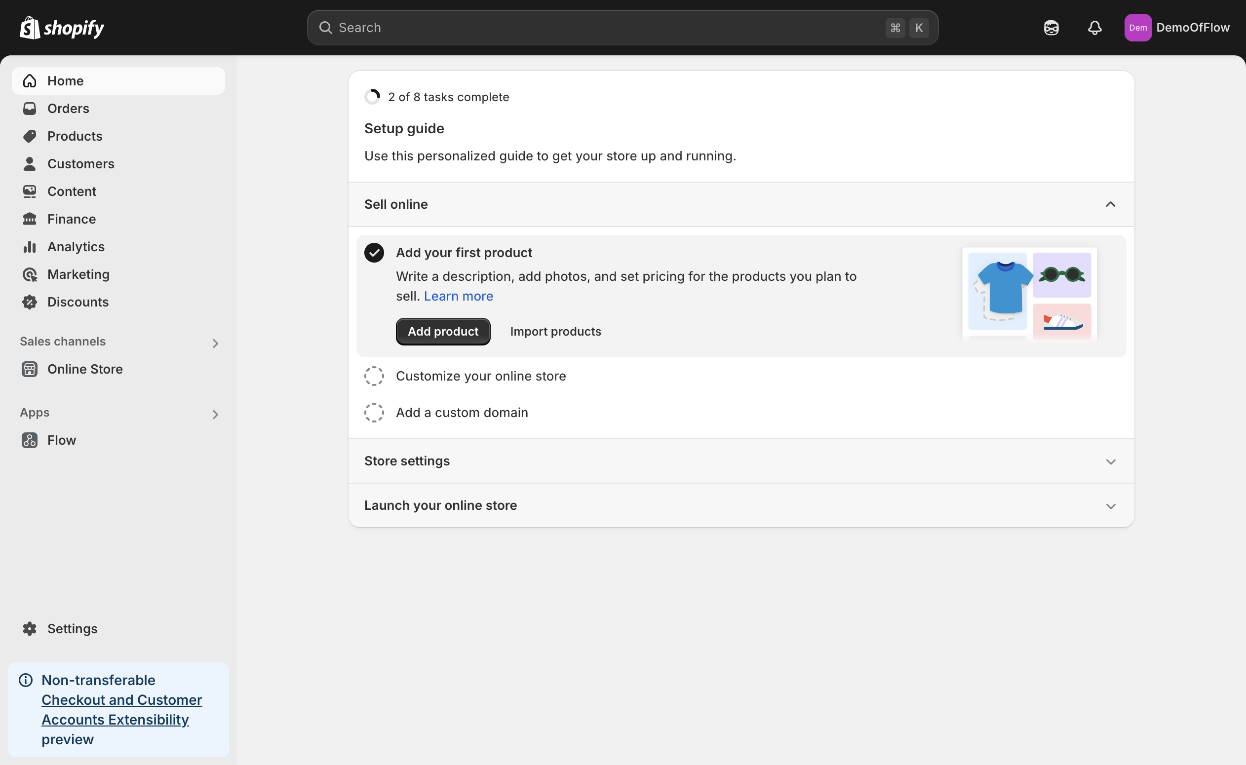 Now you're all set! Head back to Shopify Admin and open up your settings