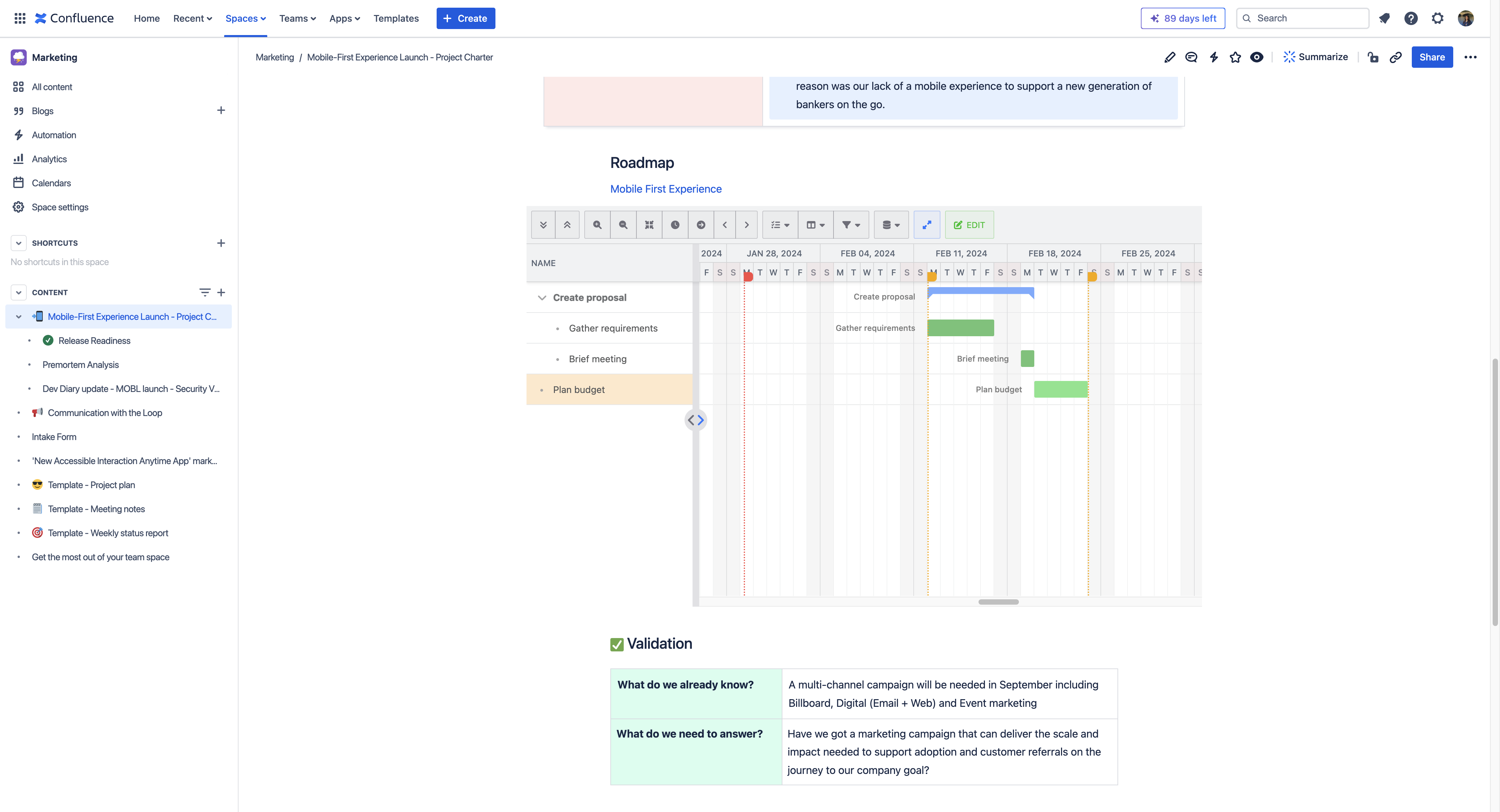 Drag the slider to adjust the timeline view