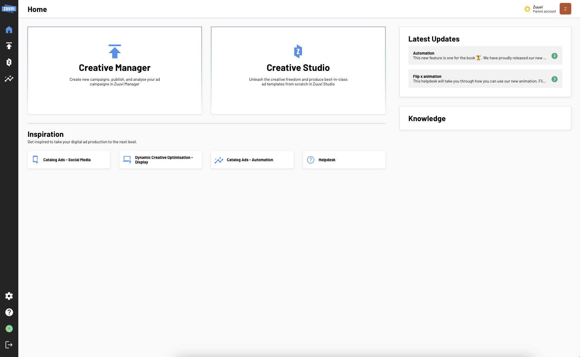 Let's jump into the Creative Manager. Here's your overview of all your campaigns.