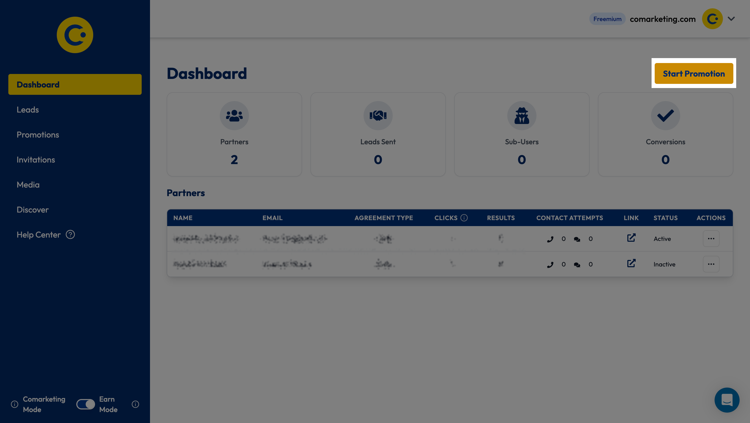 Start a **Promotion**.