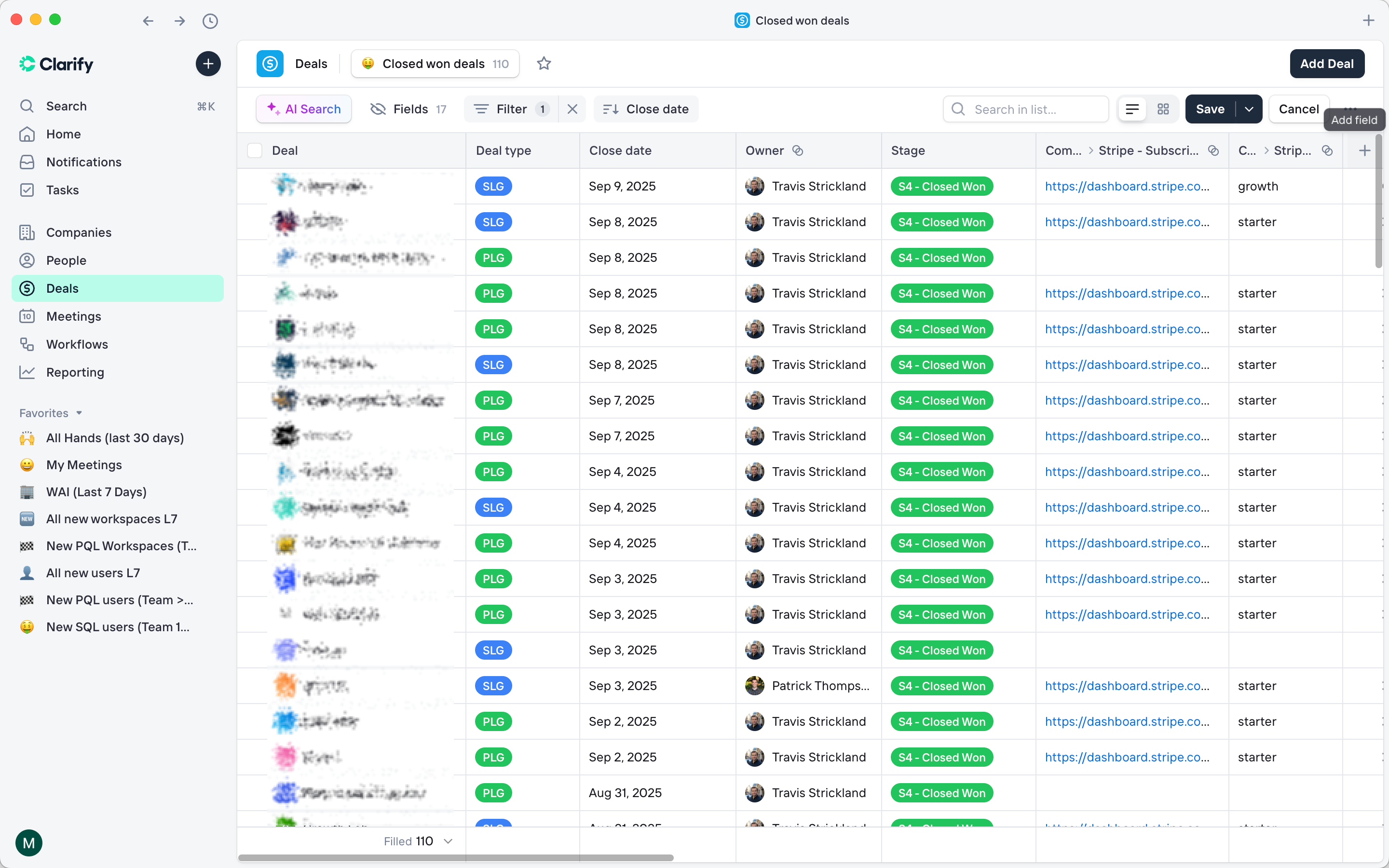 Let's start by creating a new field from this Deals List.