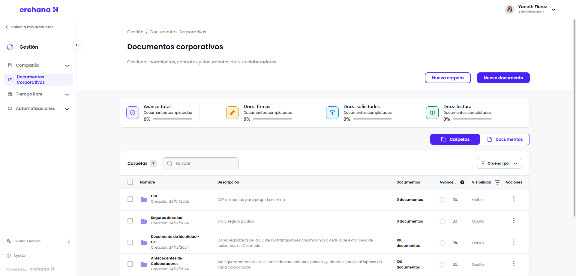Organiza todos los documentos de tu organización a través de carpetas