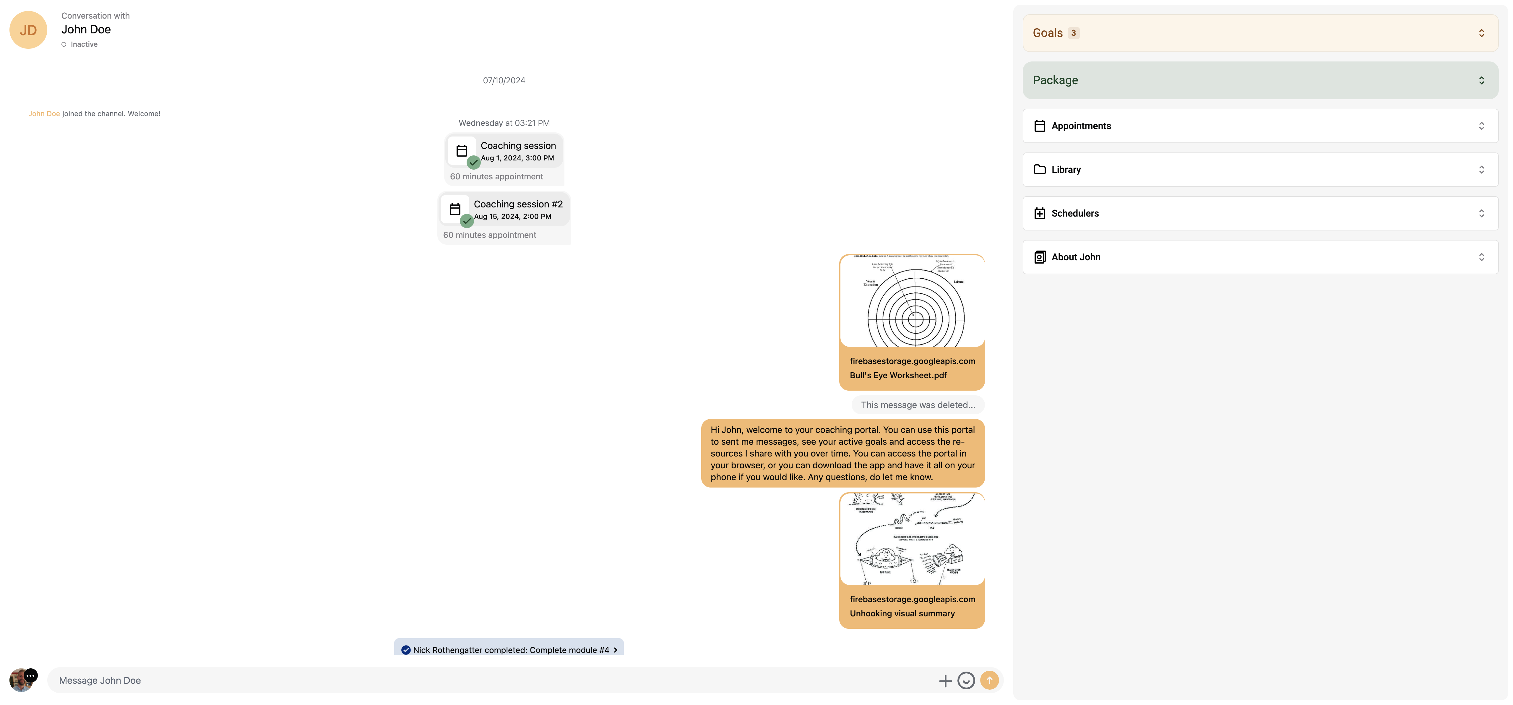 This is your individual client portal, which you can access in a browser or by installing the app. 