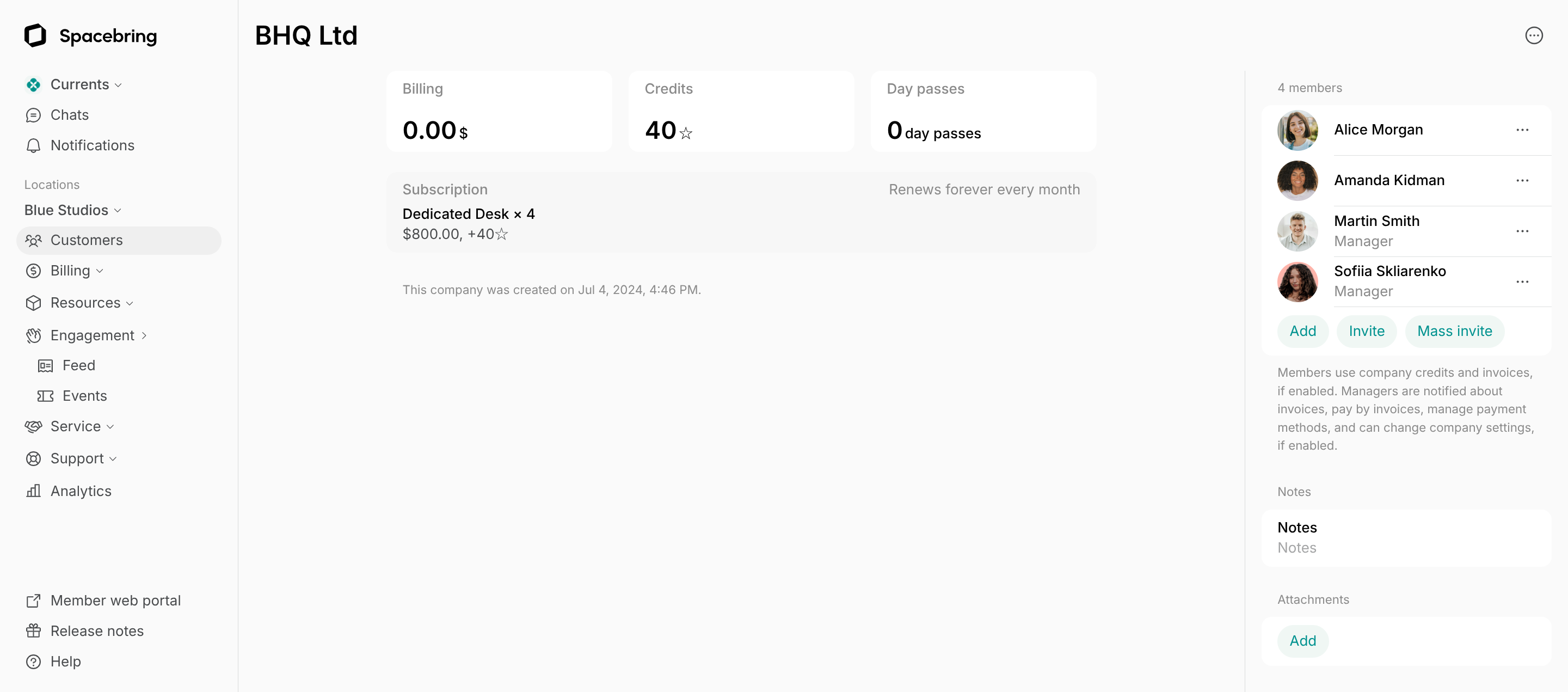 Go to the **Billing** page.