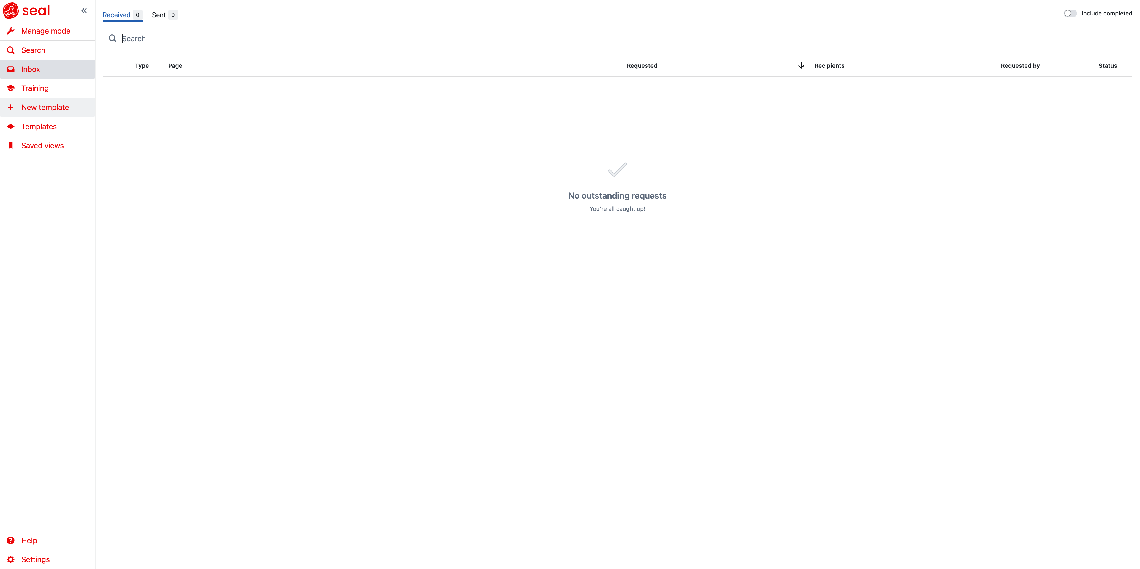 Find your document to train on in the search page or saved views