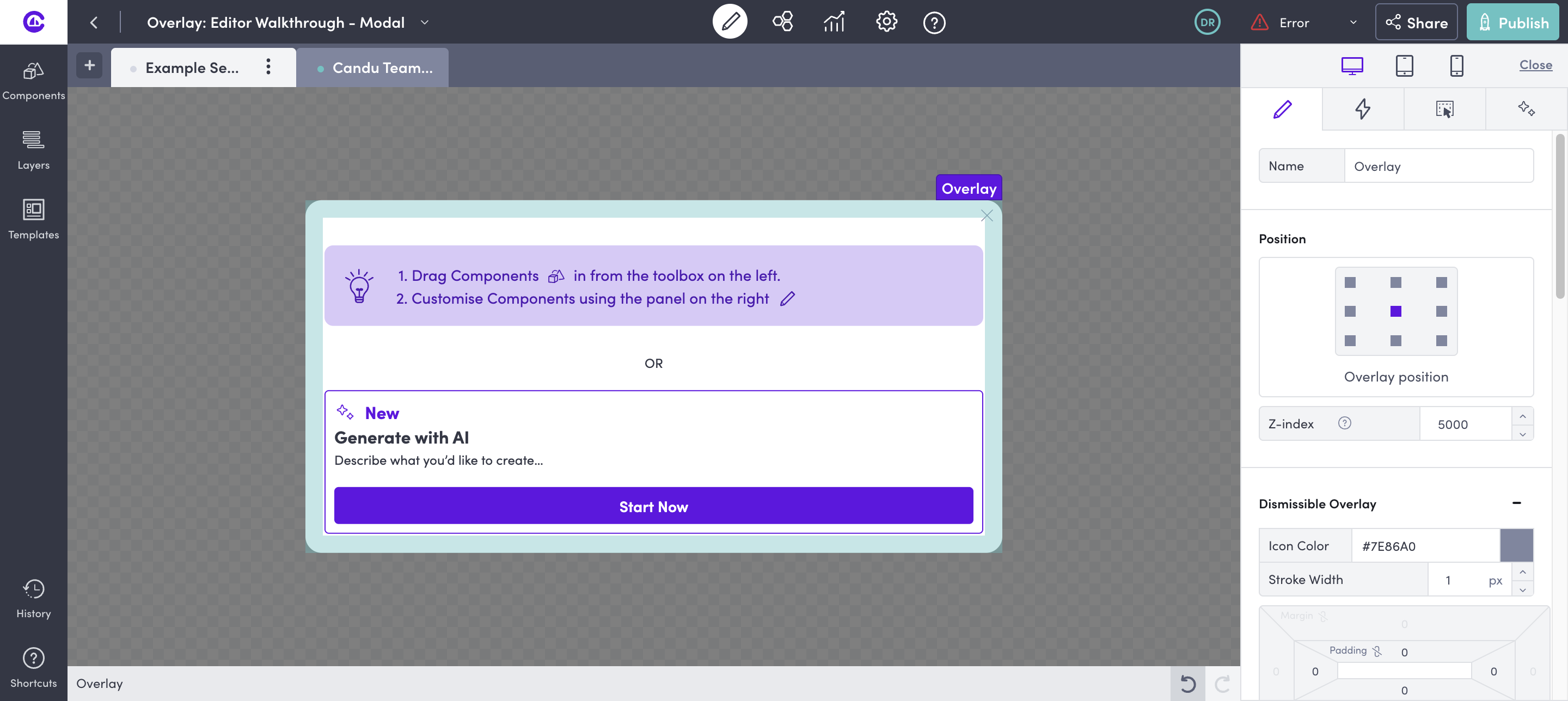 If applicable, select the Segment tab
