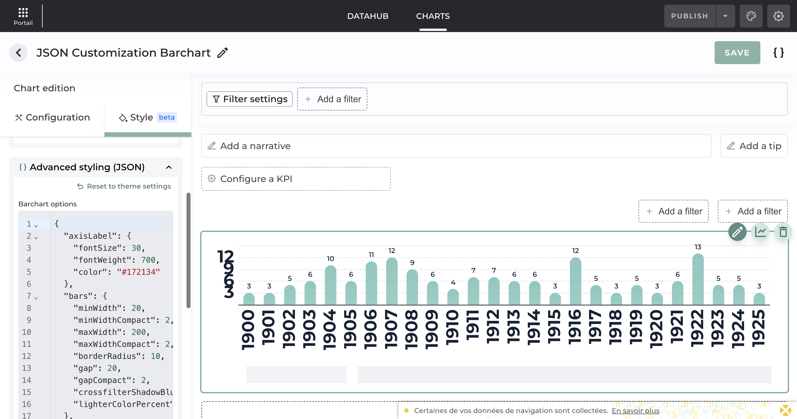 Change the font size of your axis labels.