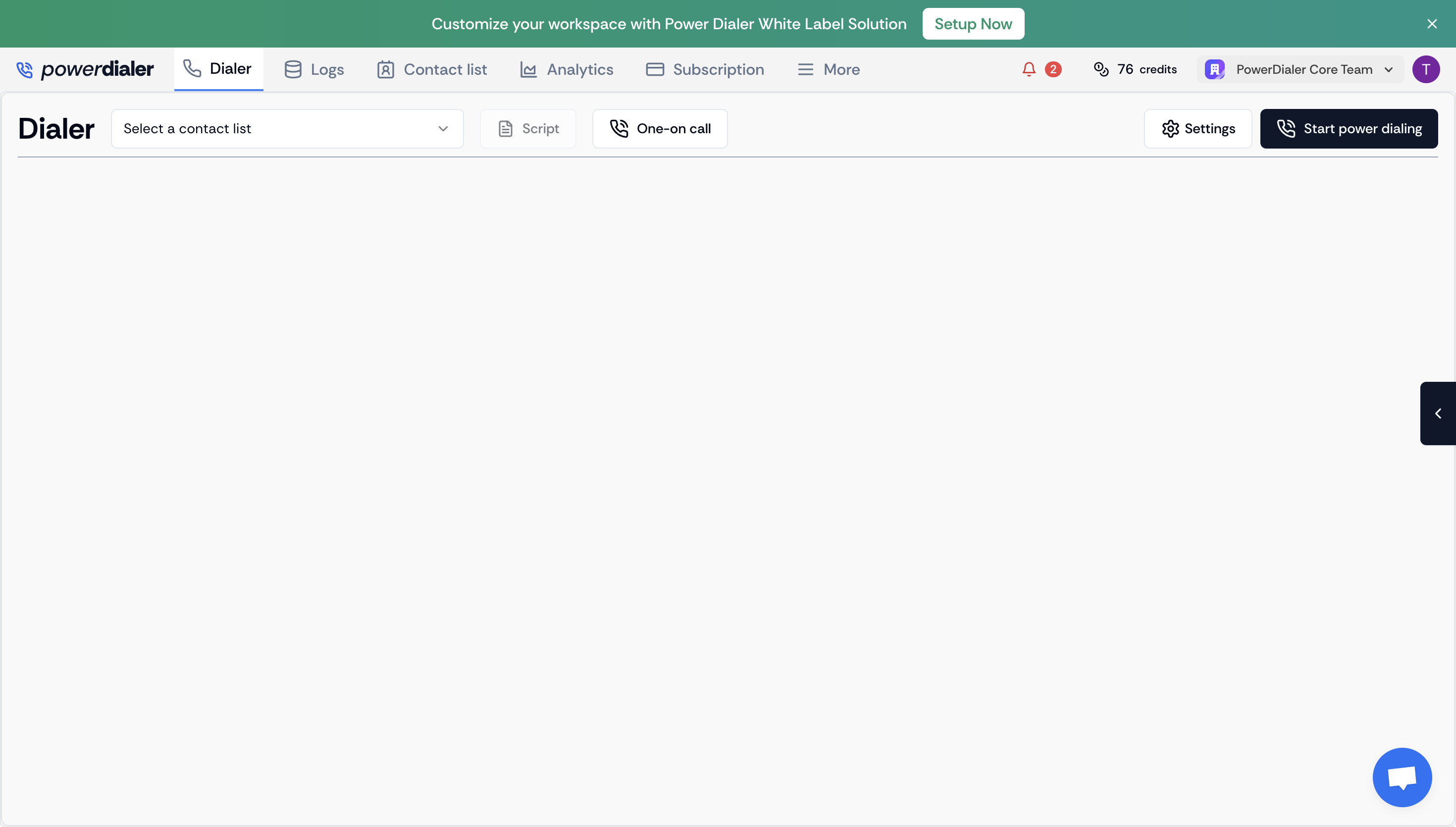 Start by selecting your team or workspace from the top right corner.