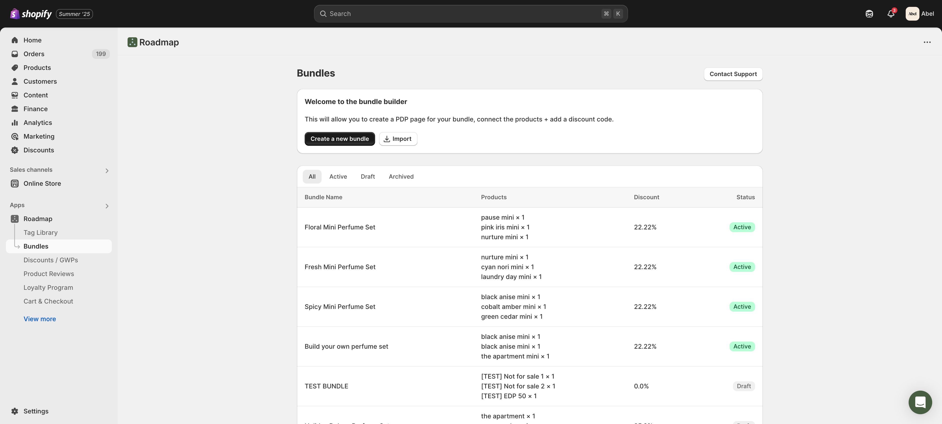 Click here to start building a new product bundle and boost your store’s average order value.