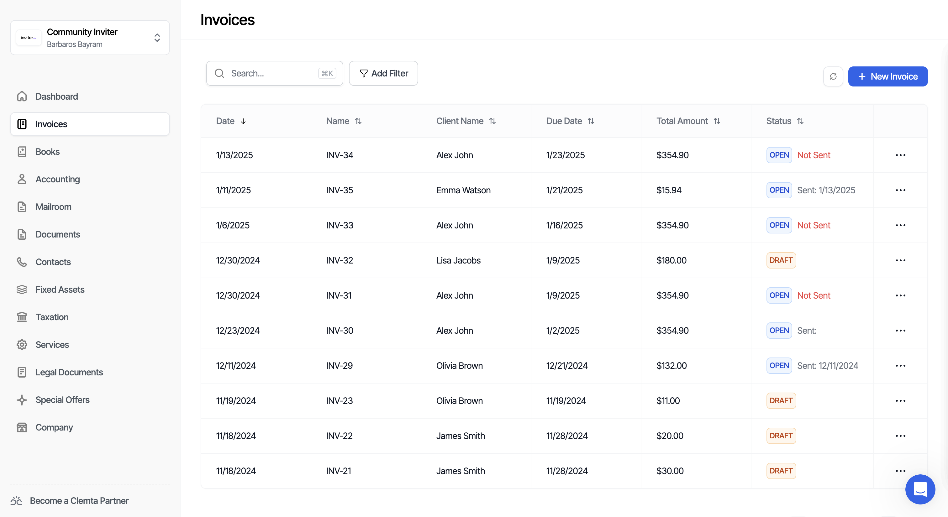 Access all your invoices, check status and keep them up-to-date.