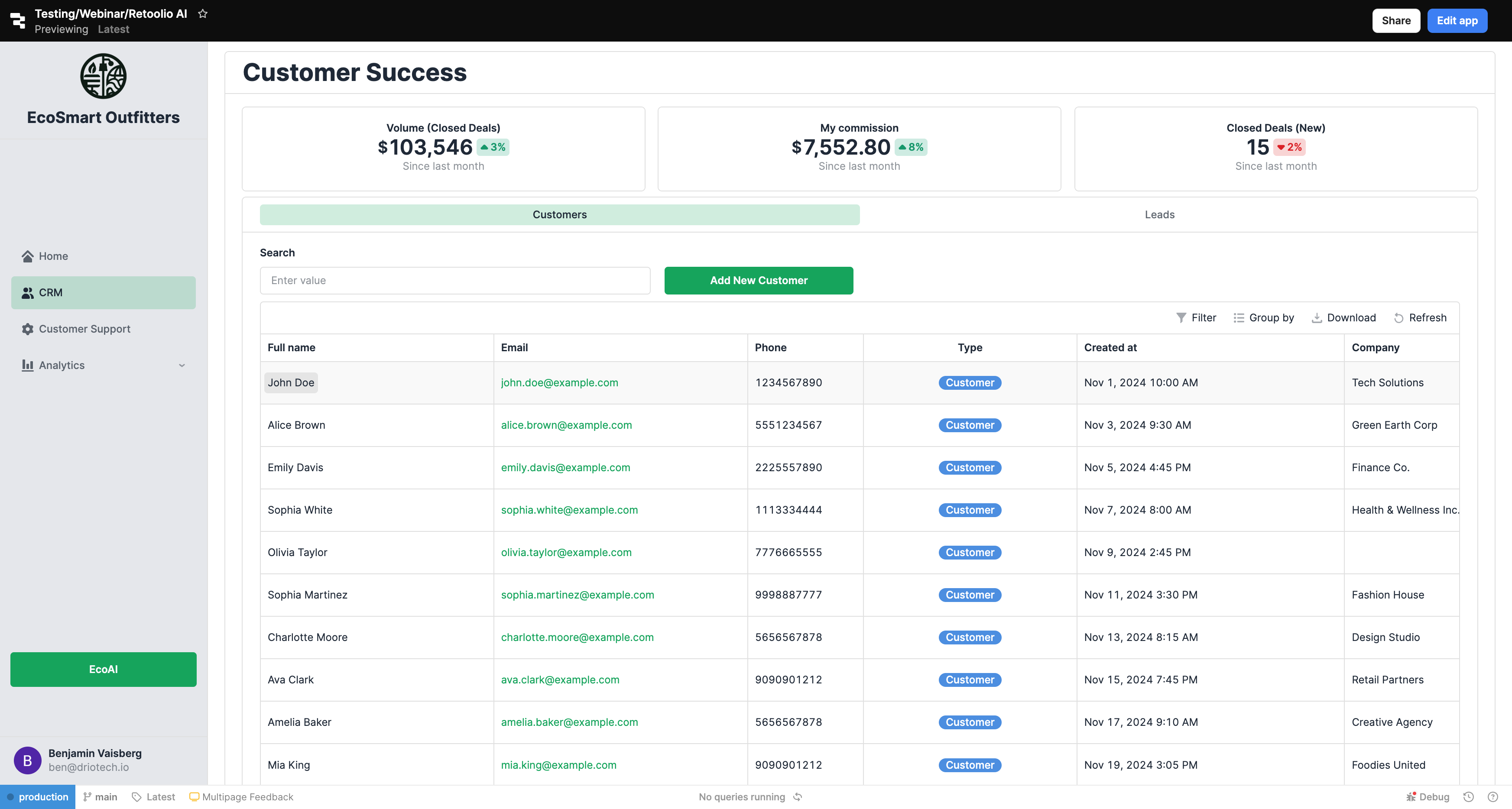 Let's take a look at how we can customize a CRM-like app by combining data from our most important systems