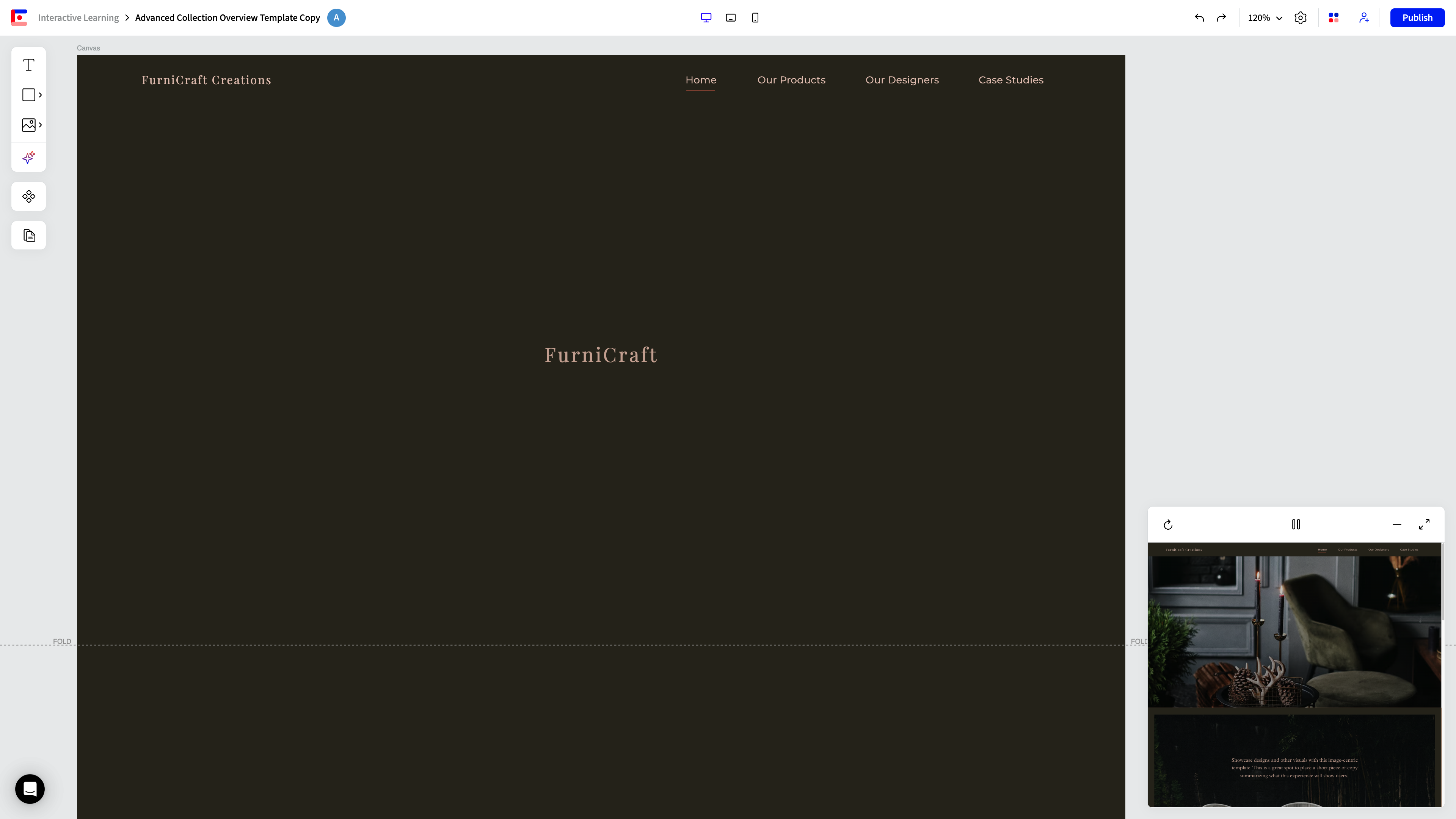 The experience will then open in Editor.