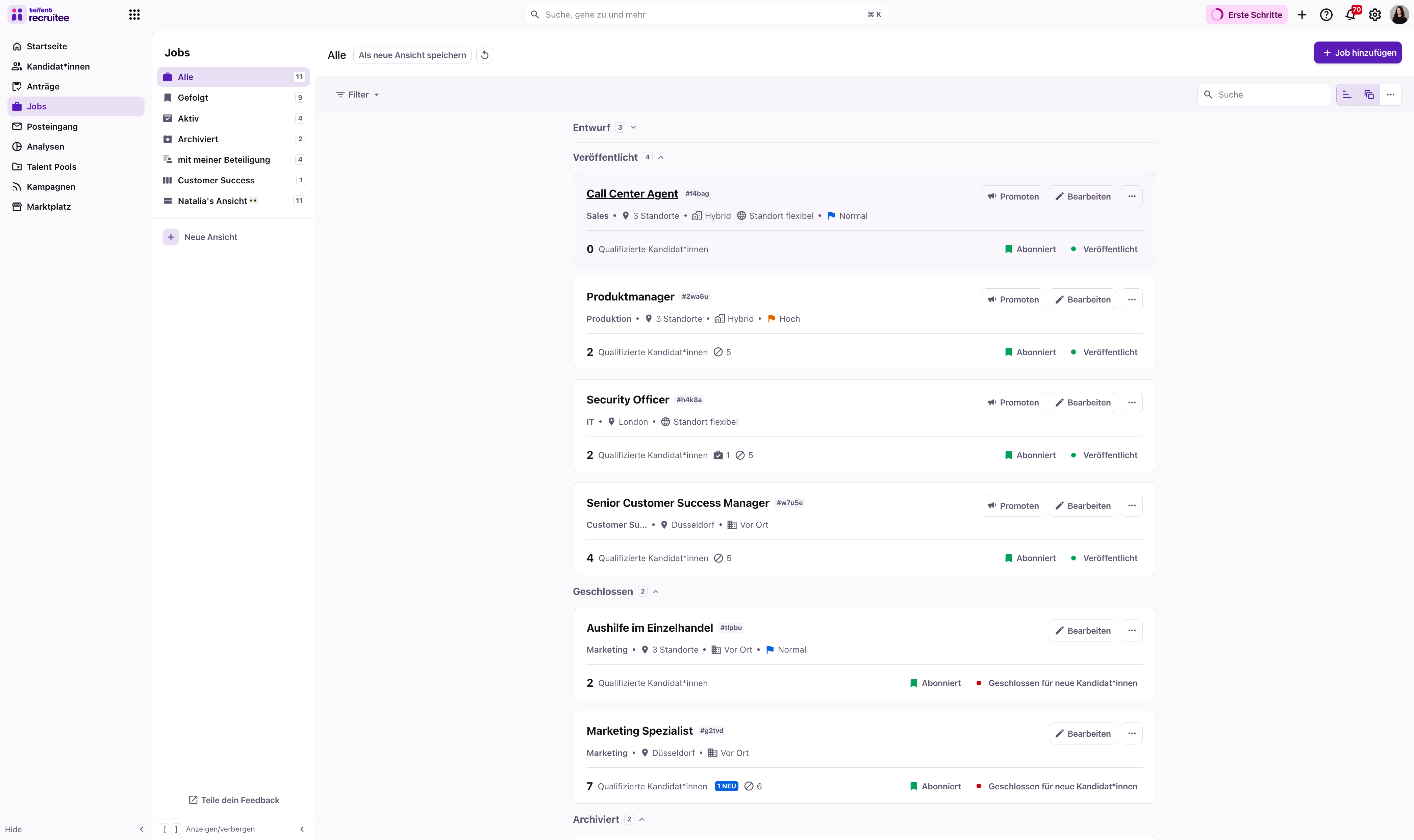 Gewinnen Sie wertvolle Zeit zurück, indem Sie wiederkehrende   Aufgaben auf Autopilot stellen - mit **Prozessautomatisierungen 🪄**


Erstellen Sie maßgeschneiderte Automatisierungen mit bedingungsabhängiger Logik und flexiblen Aktionen direkt in Ihrem Einstellungsprozess.