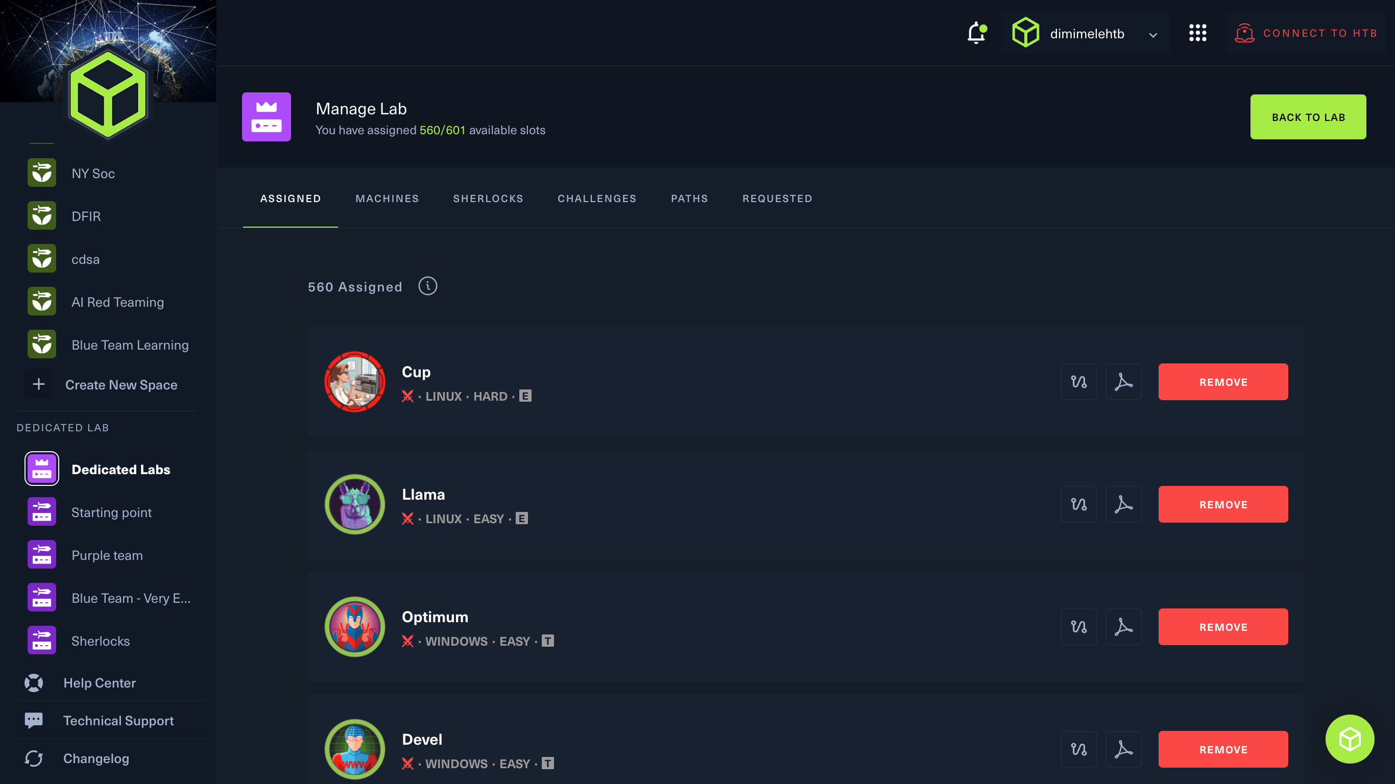 Within the **Requested** tab you can preview all assignment requests from members of your organization