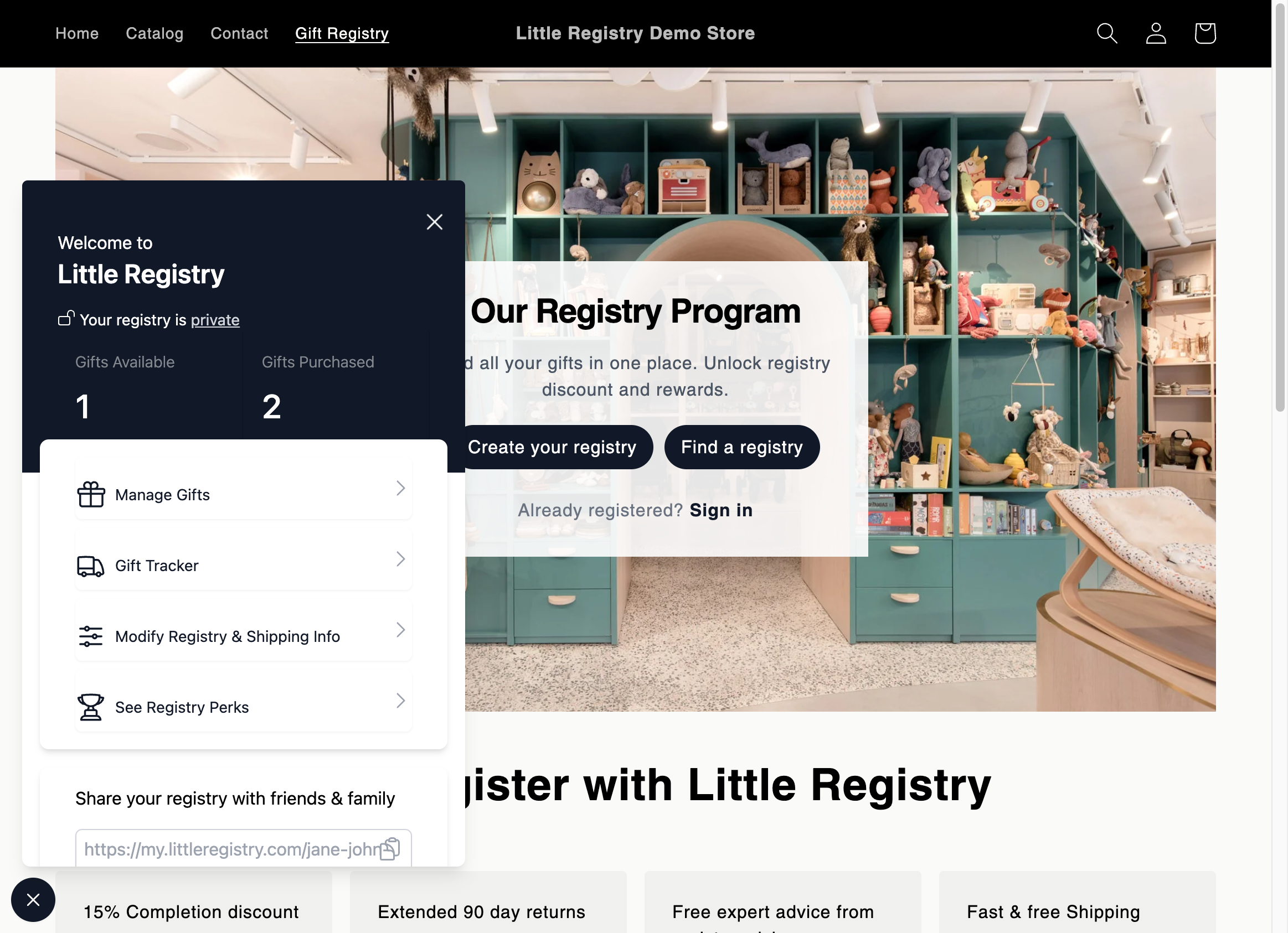 Users can share their shopping list with others only after they have completed their own shipping address information, ensuring a smooth checkout process for guests.