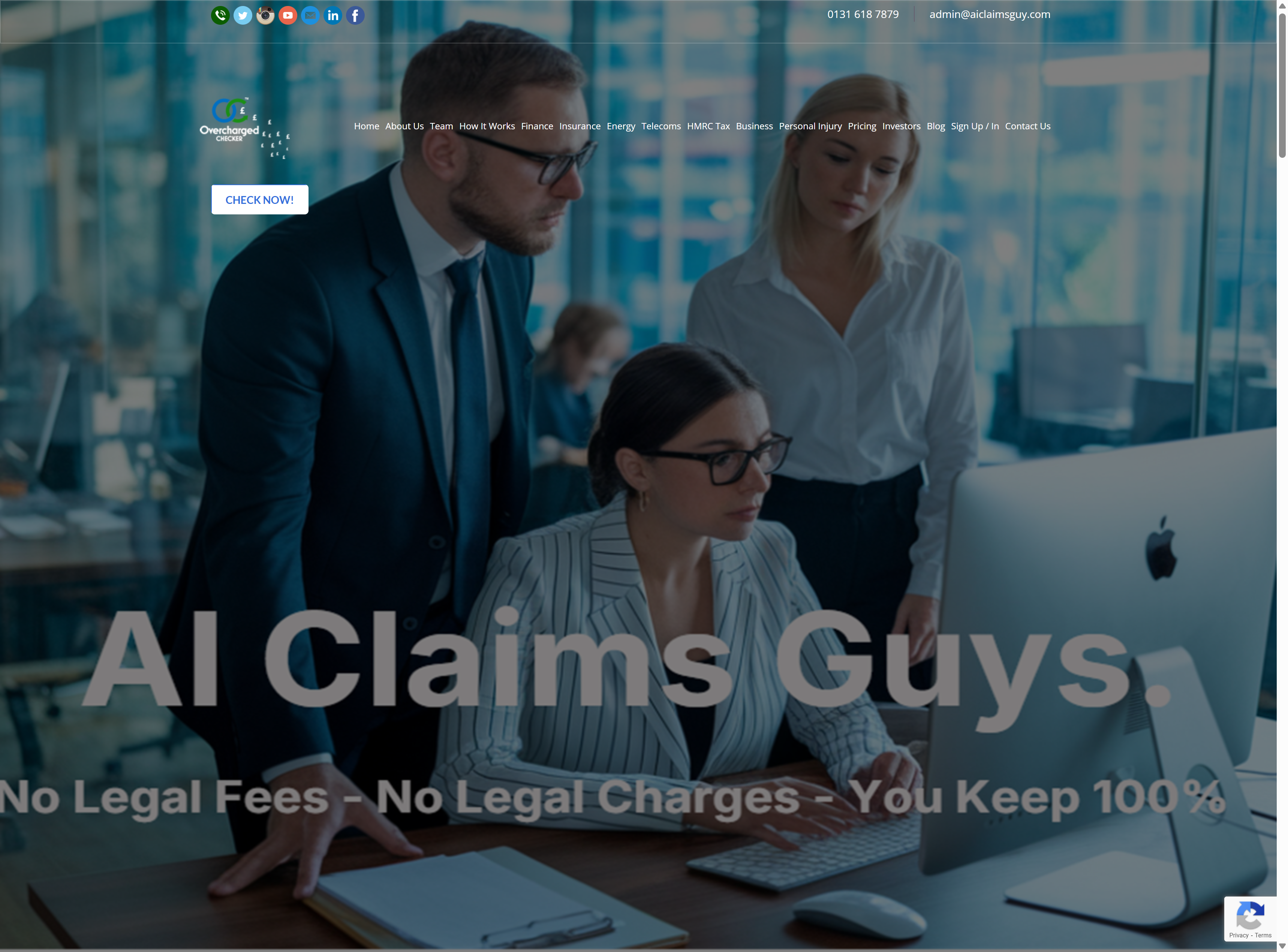 Lets get going, you can click the sign-up tab and easily open an AI claims account.