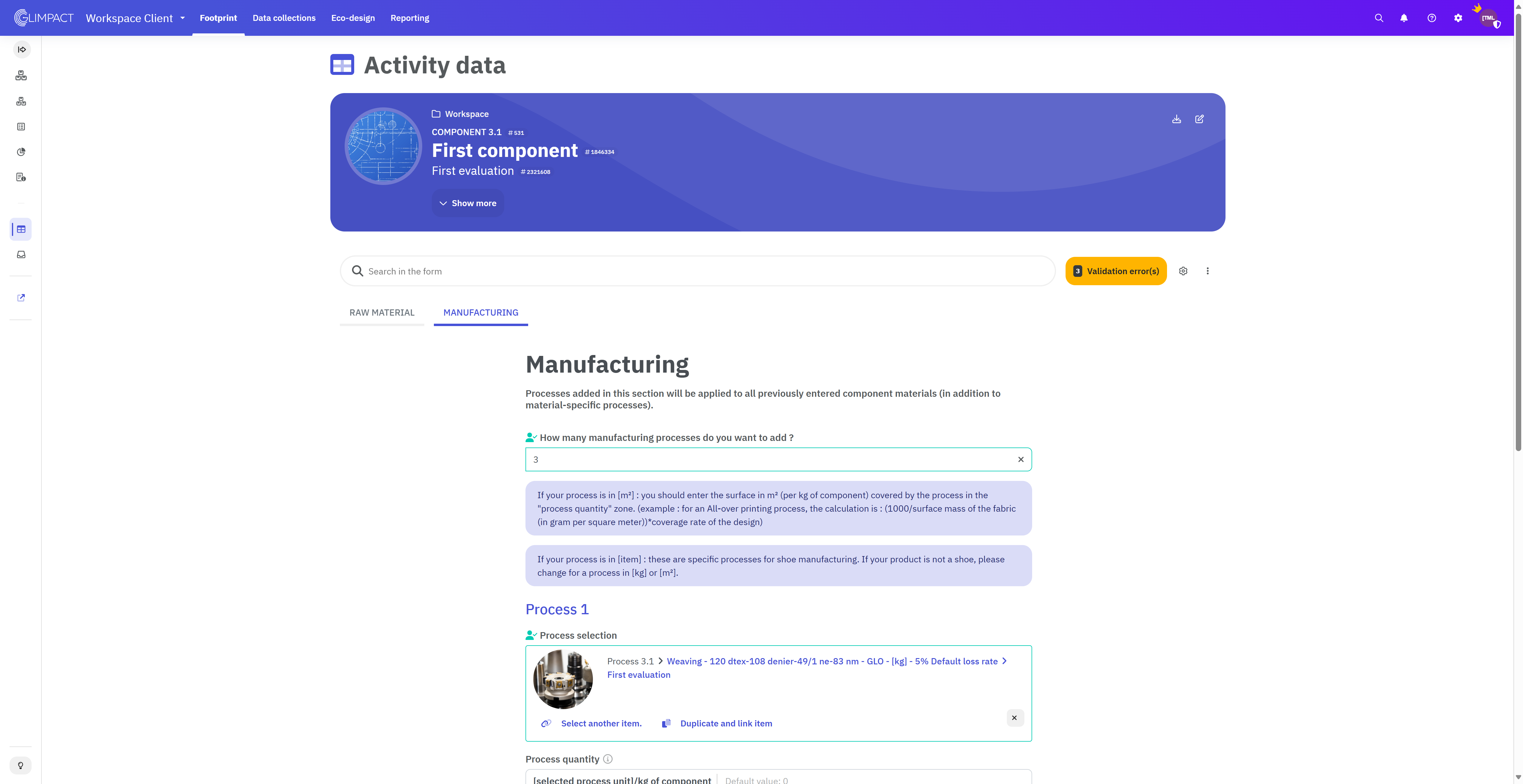 Click on it to access the details of the missing information