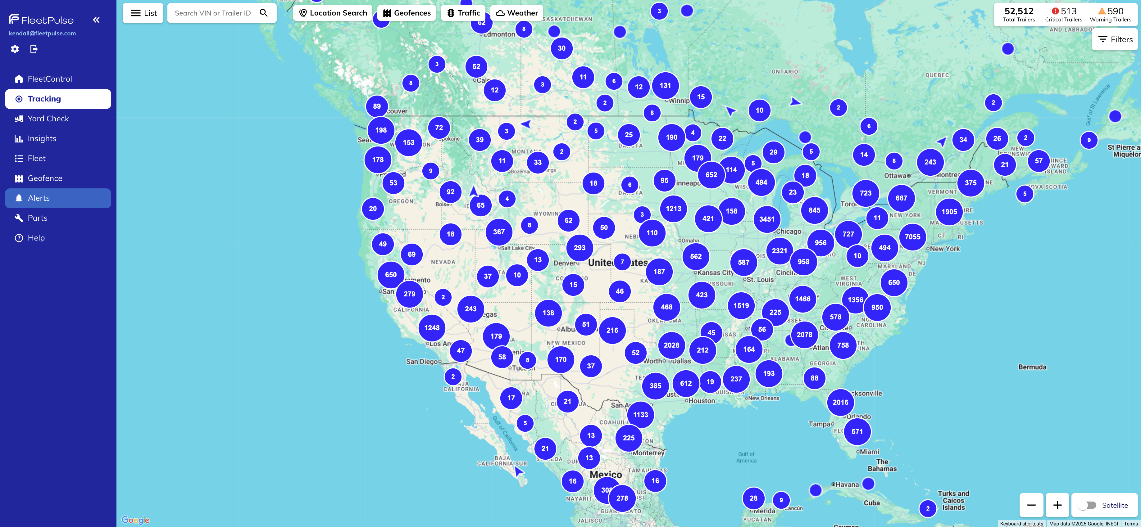 Begin by selecting Geofence from the main navigation menu.