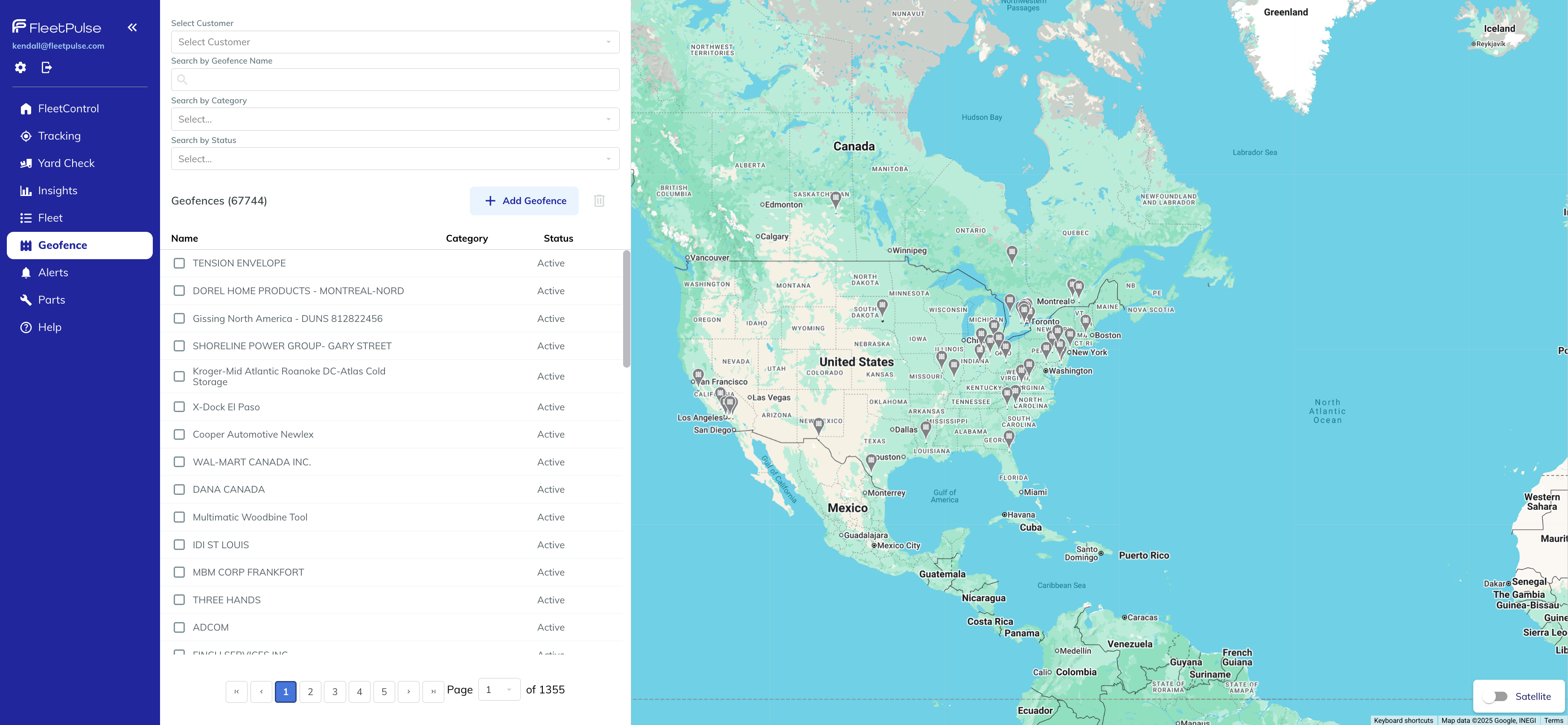 Click Add Geofence to begin setting up a new geofenced area.