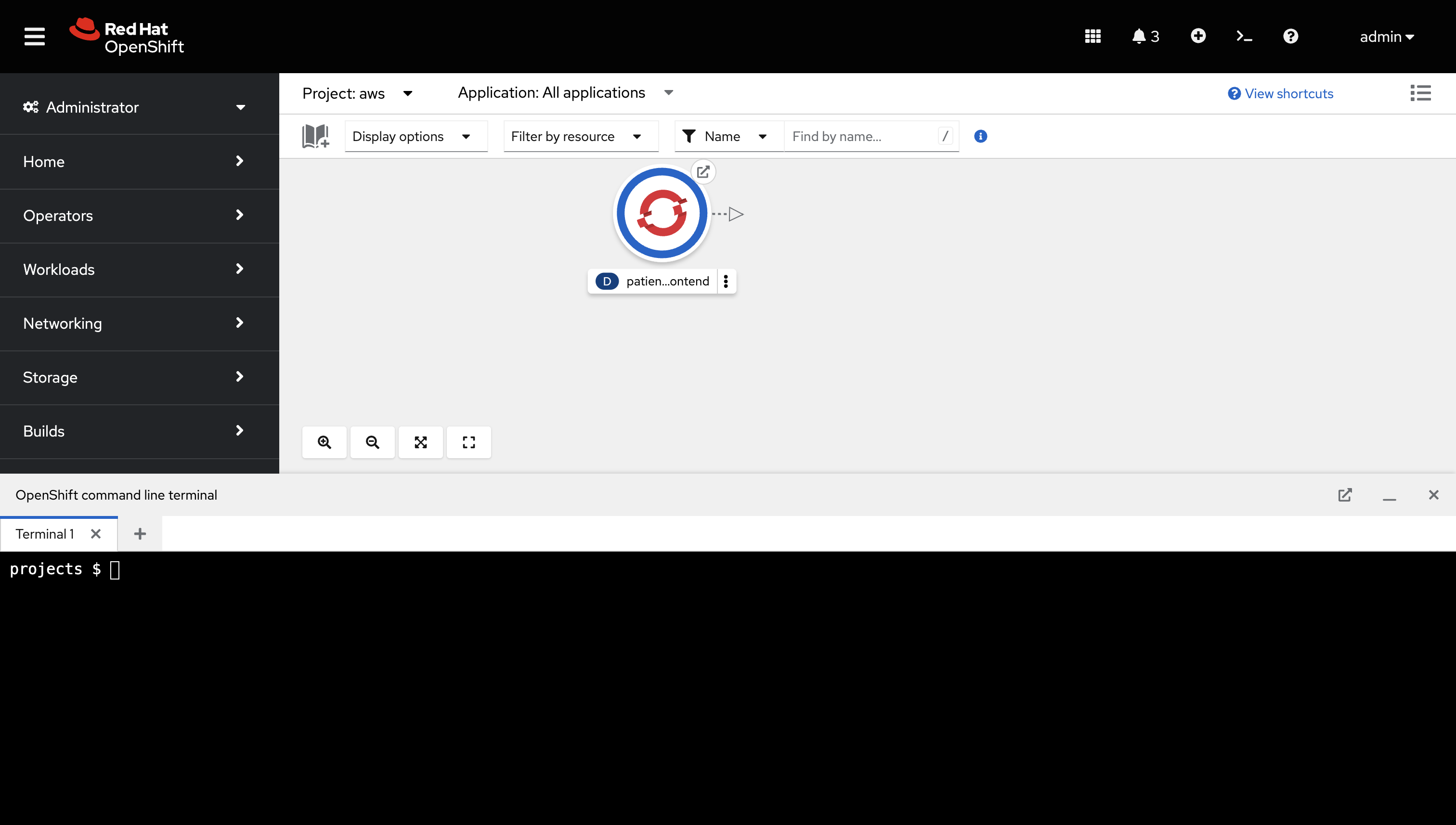 Access the patient portal from your OpenShift cluster