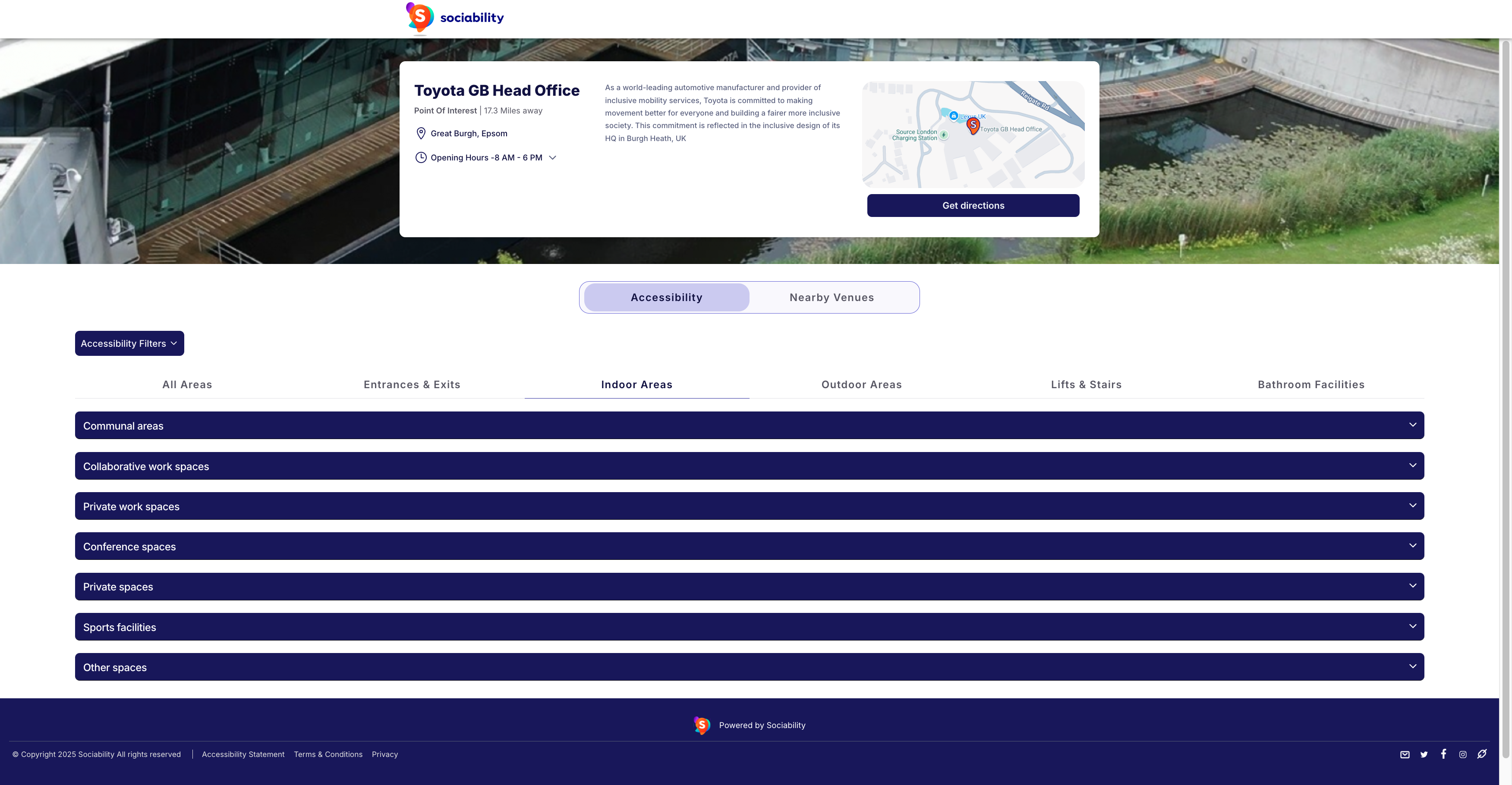 Use the **Accessibility Filters** to narrow your search - and find a space that meets your specific access needs!