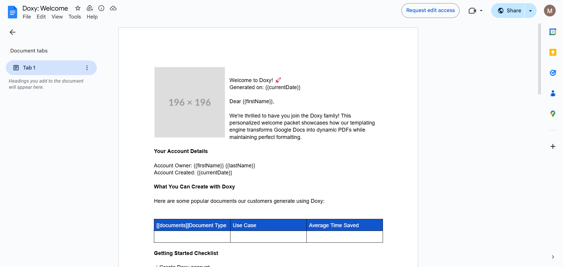 Let's Generate a document