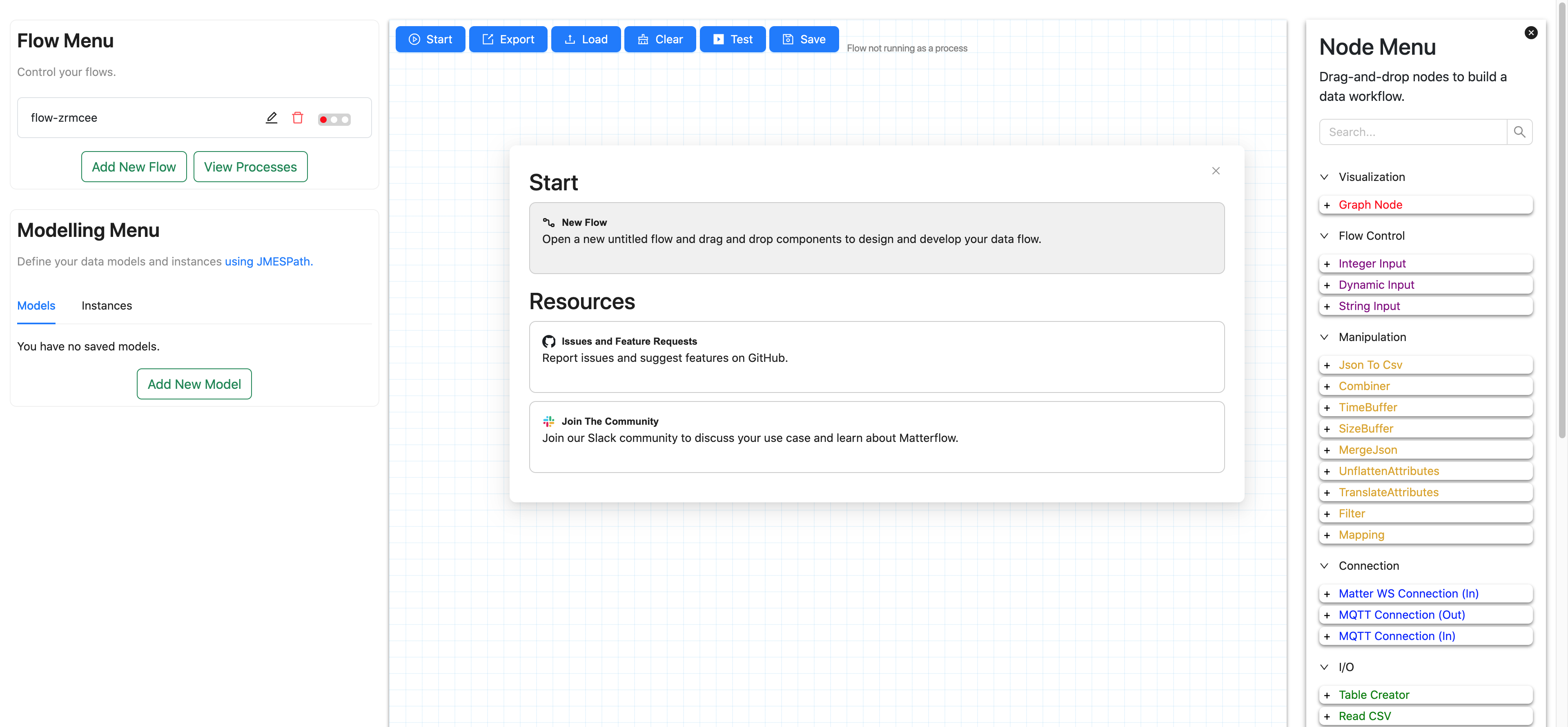 Click here 
to see how to 
start a new 
matterflow