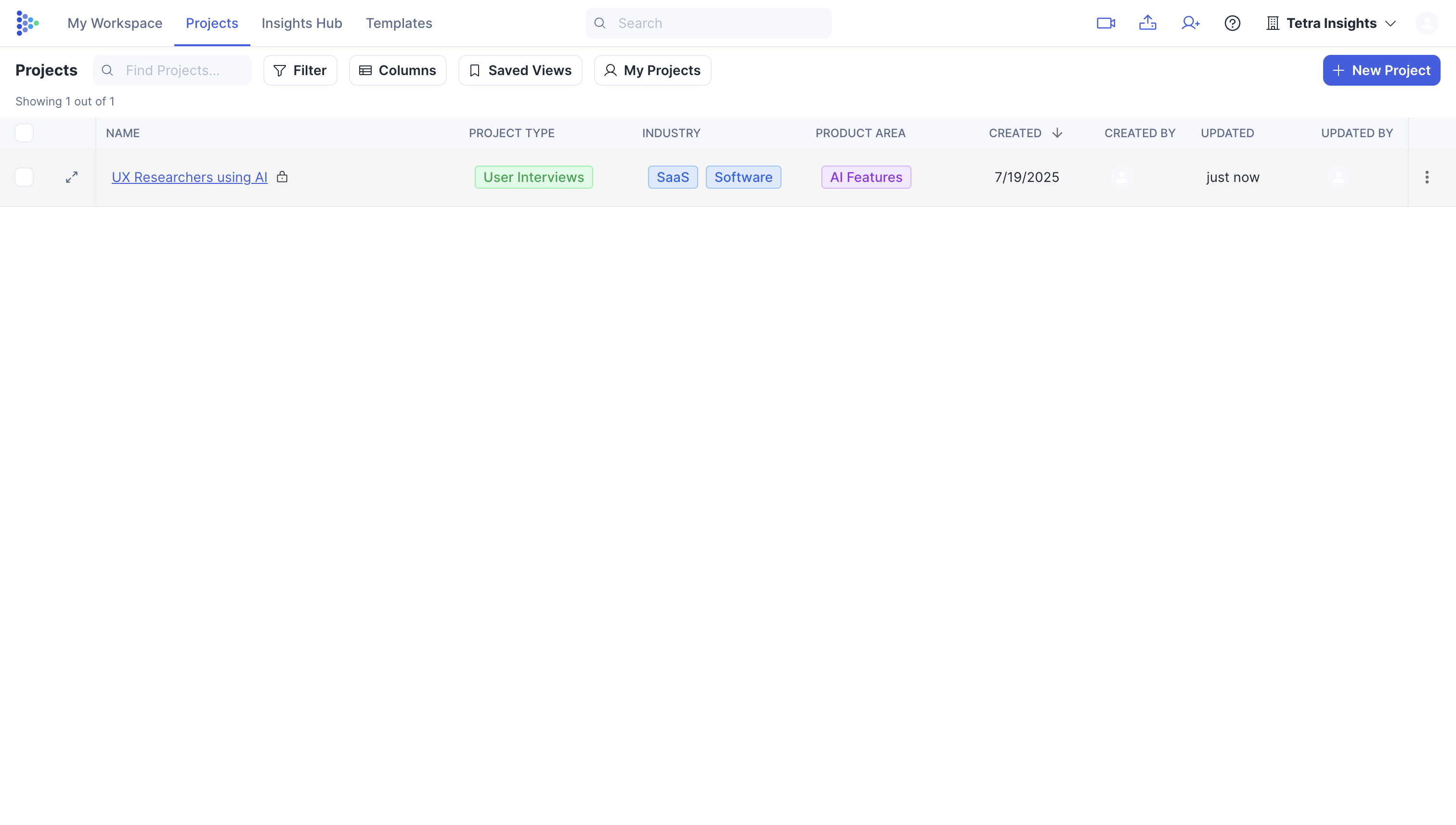 Select an existing project or launch a new one to kick off your participant recruitment.