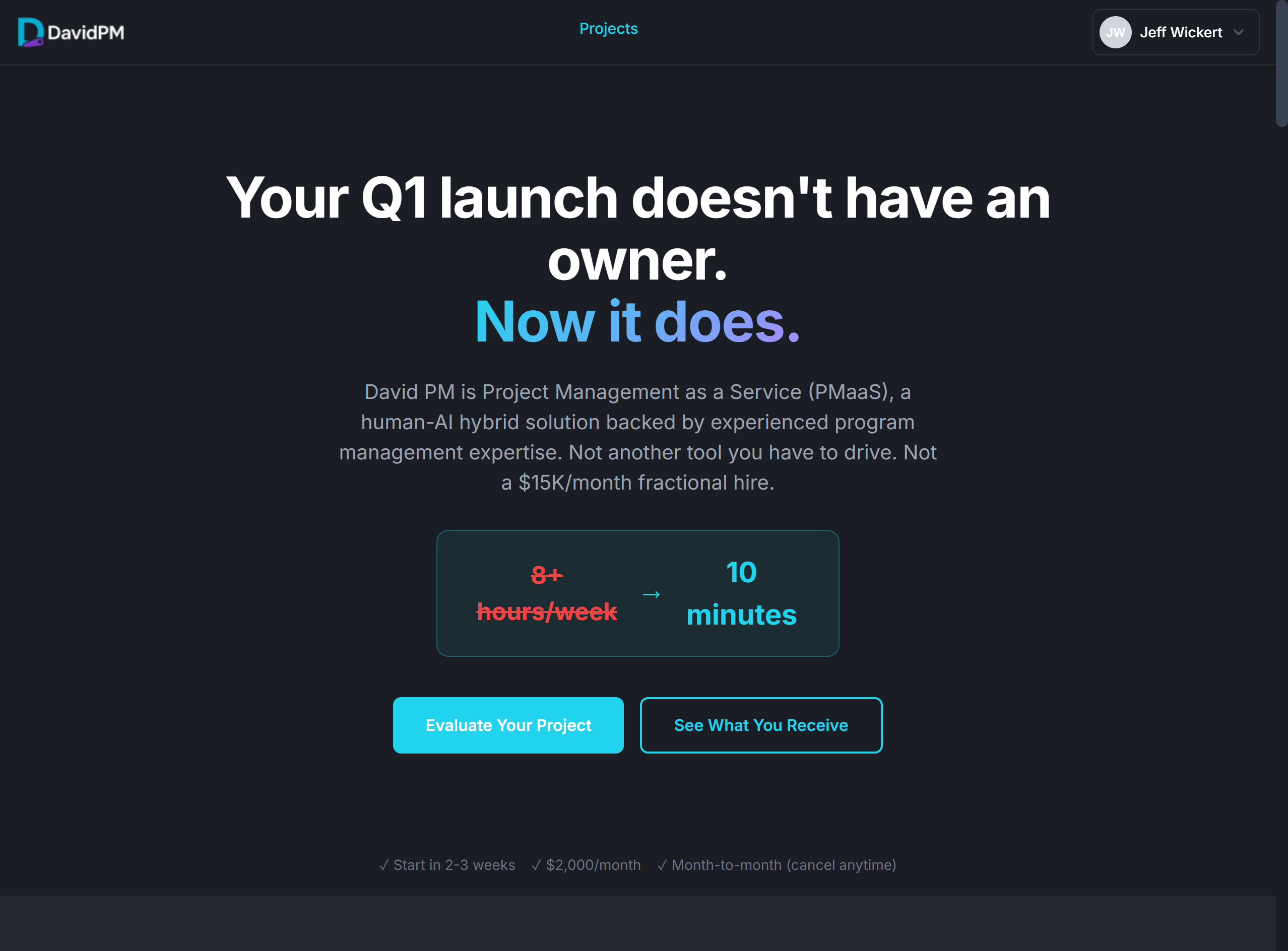 Start by opening the Projects section to access all your ongoing projects.