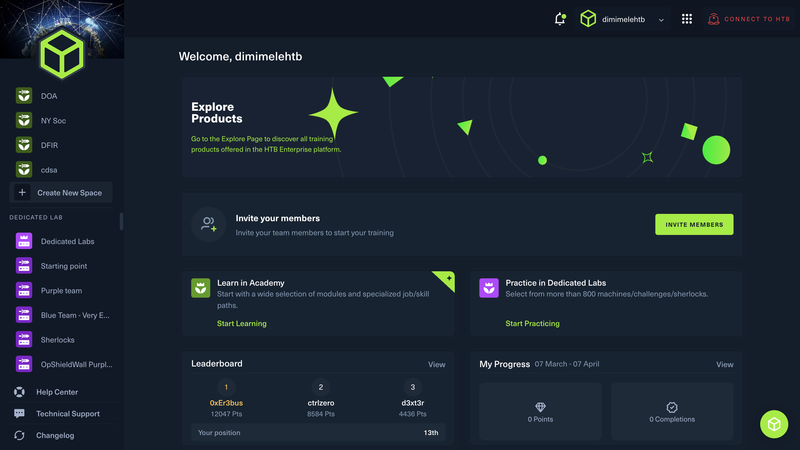 Segmenting your lab assignments and teams with **Spaces** allows you to achieve a structured approach in:

🧑‍💻 Even more targetted skill development

📈 Benchmarking and skill gap analysis

📋 Performing skill-based candidate assessments