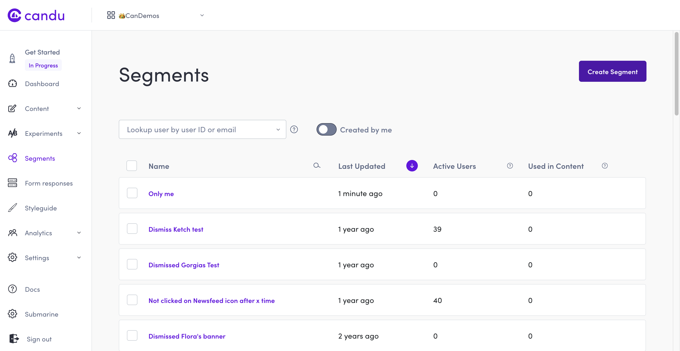 Click Create Segment