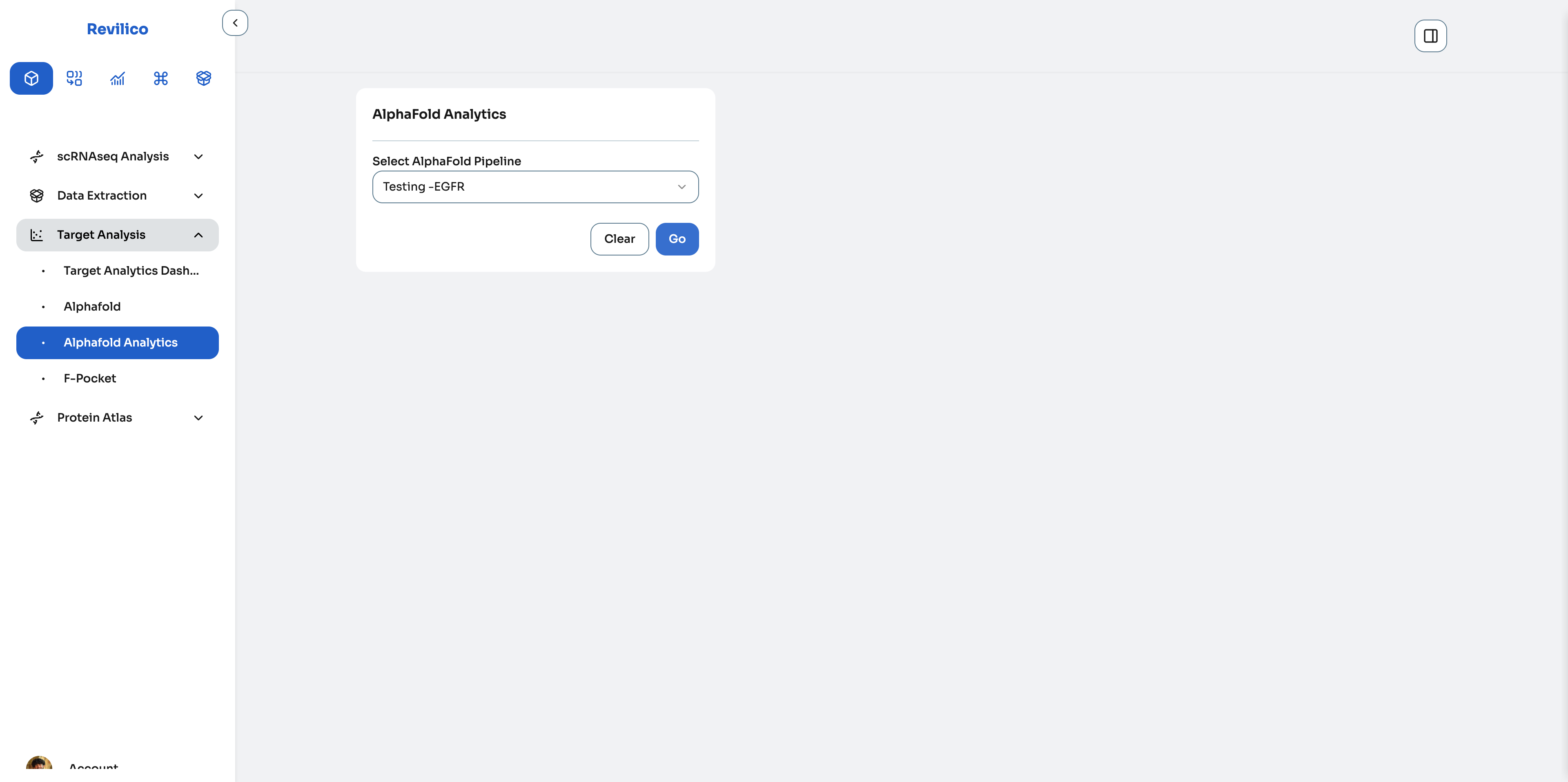 Click **Go** to initiate the selected AlphaFold pipeline.
