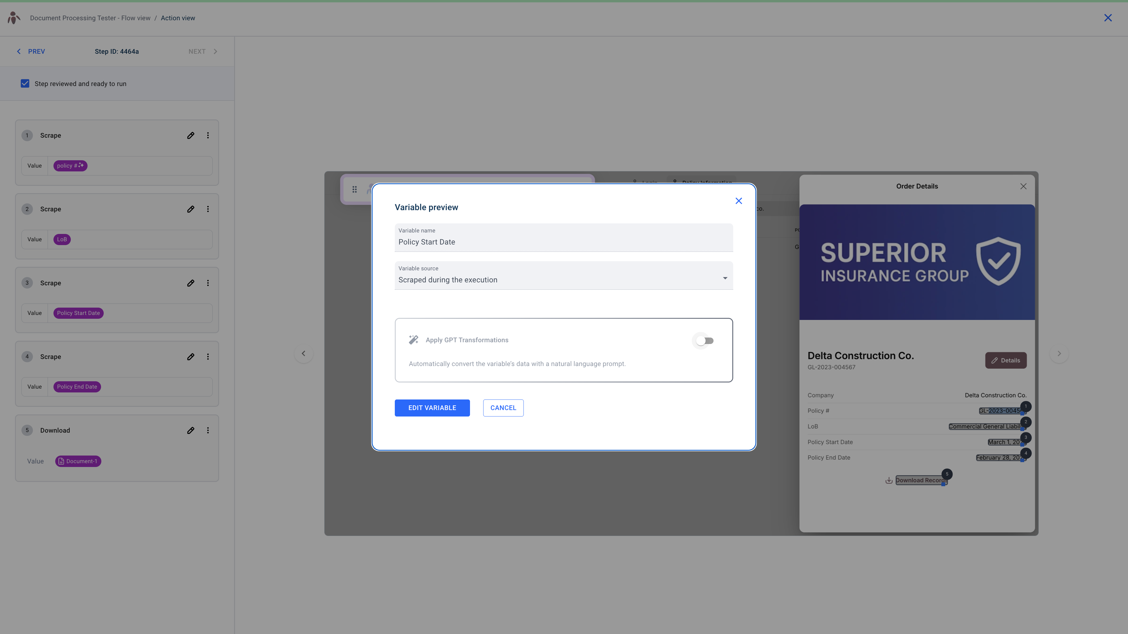 Enable the 'Apply GPT Transformations' toggle