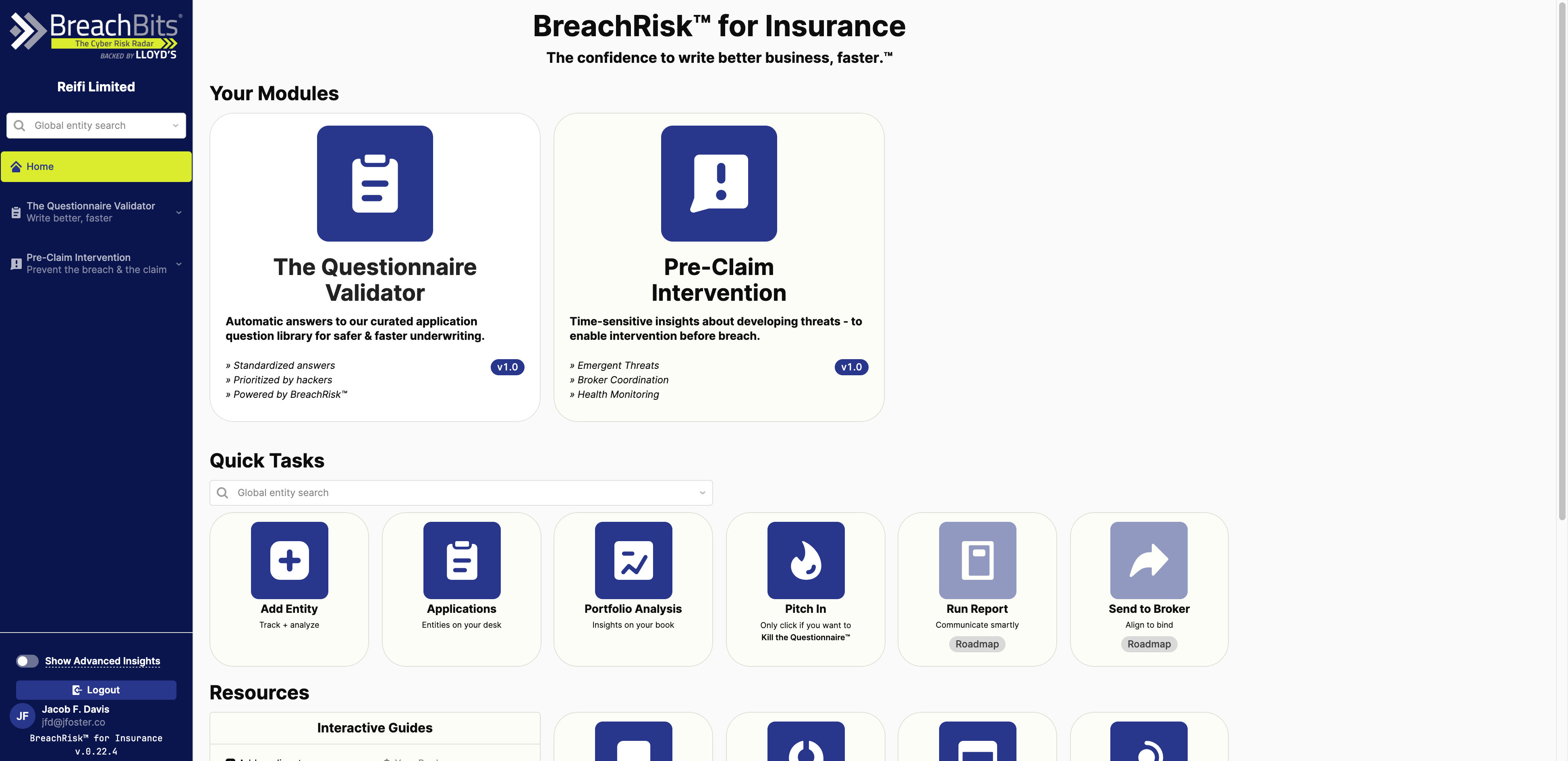 From the Home page, navigate to The Cyber Questionnaire Validator.