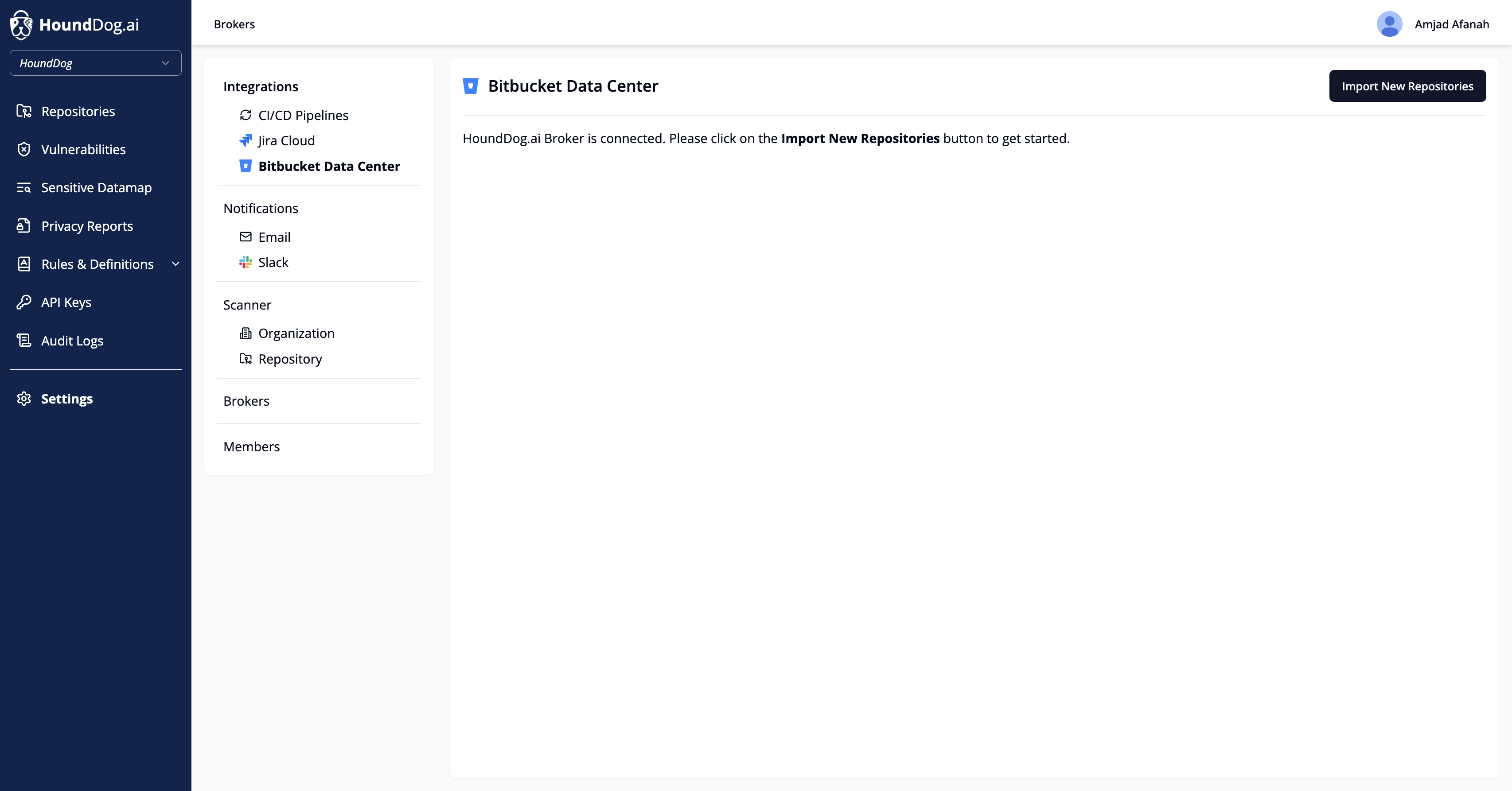 Click on Import New Repositories