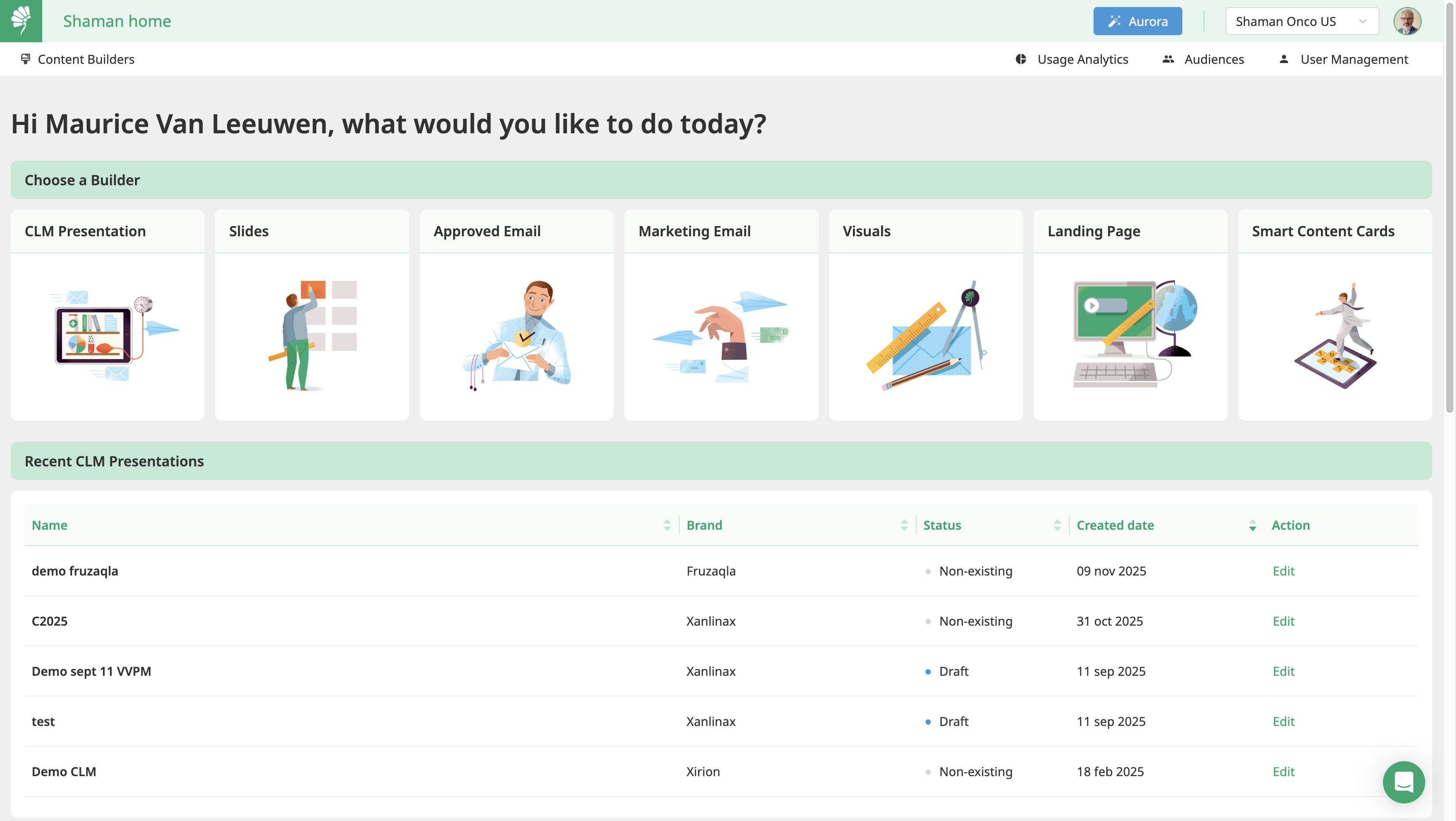 Click the **Email builder** to start content localization.