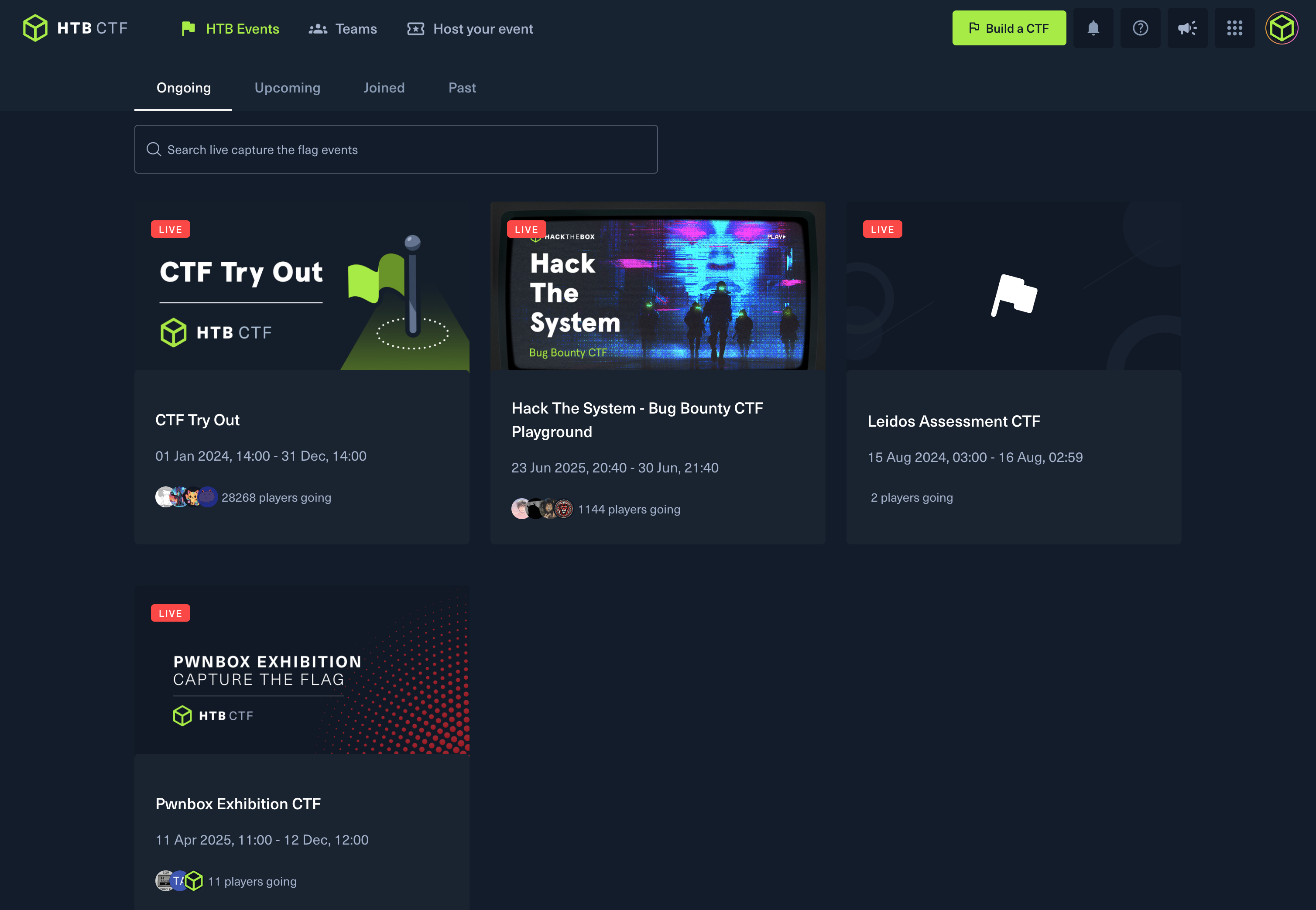 The **CTF Tryt Out** is a good place to start, by diving into our CTF scenarios anytime to get a solid grasp of the platform's mechanics and content