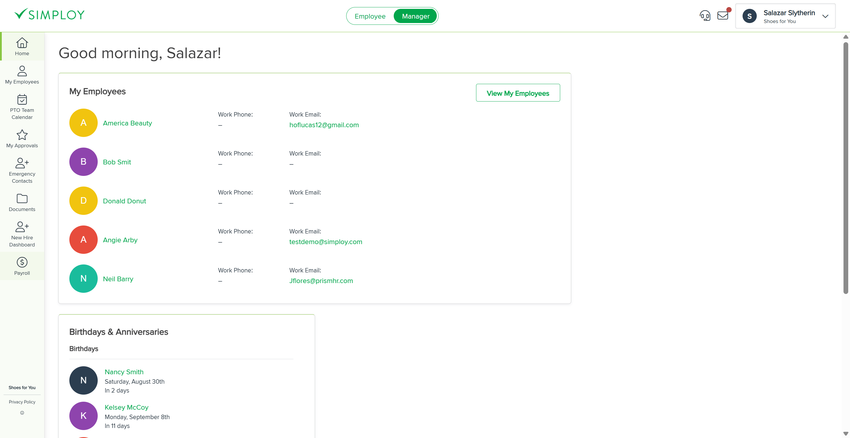 Start by selecting the Payroll section from the sidebar.