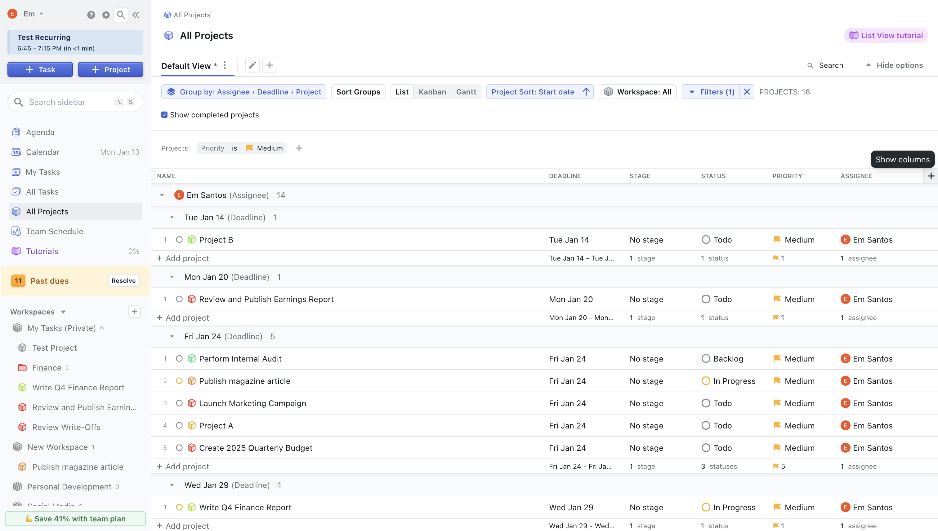 Begin by selecting the '+' sign located on the right-hand side of the List View interface.