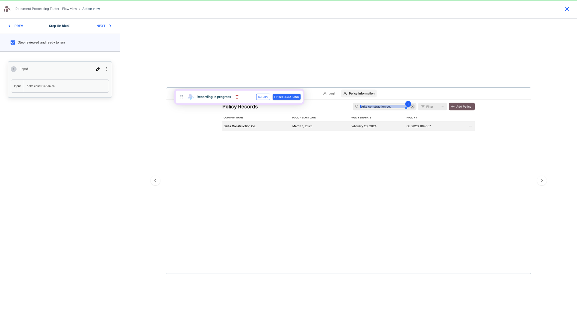 Begin by selecting the hardcoded value to be replaced with an input variable