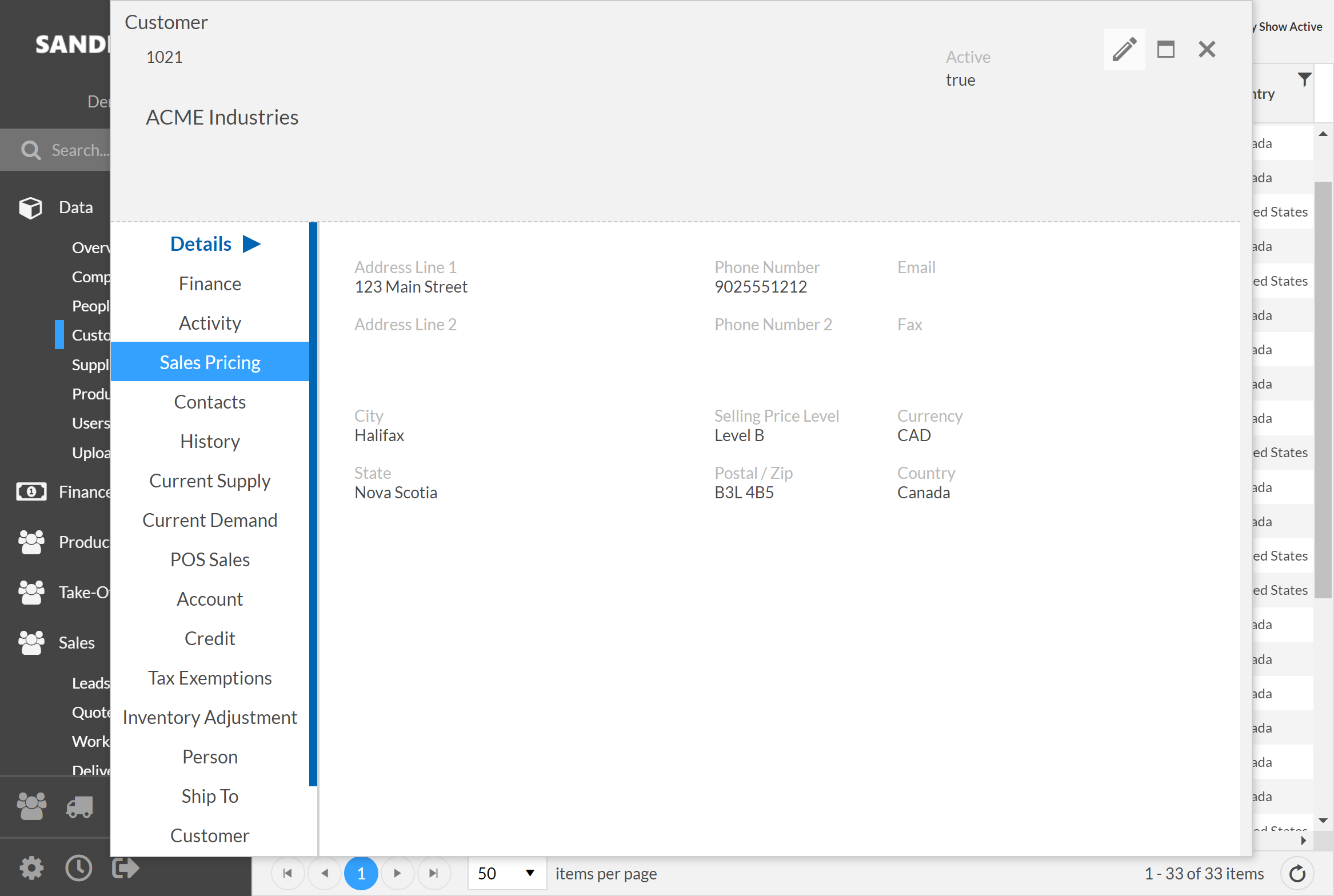 Select Sales Pricing on Customer Record