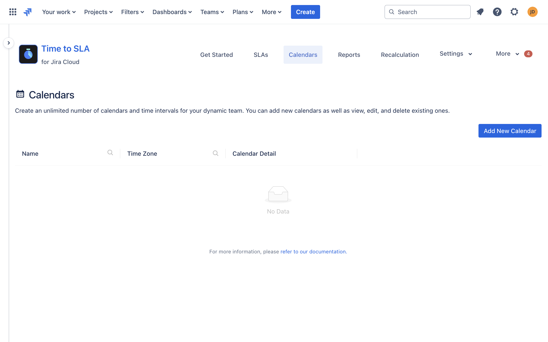 Begin by creating a new calendar by clicking the **Add New Calendar** button.
